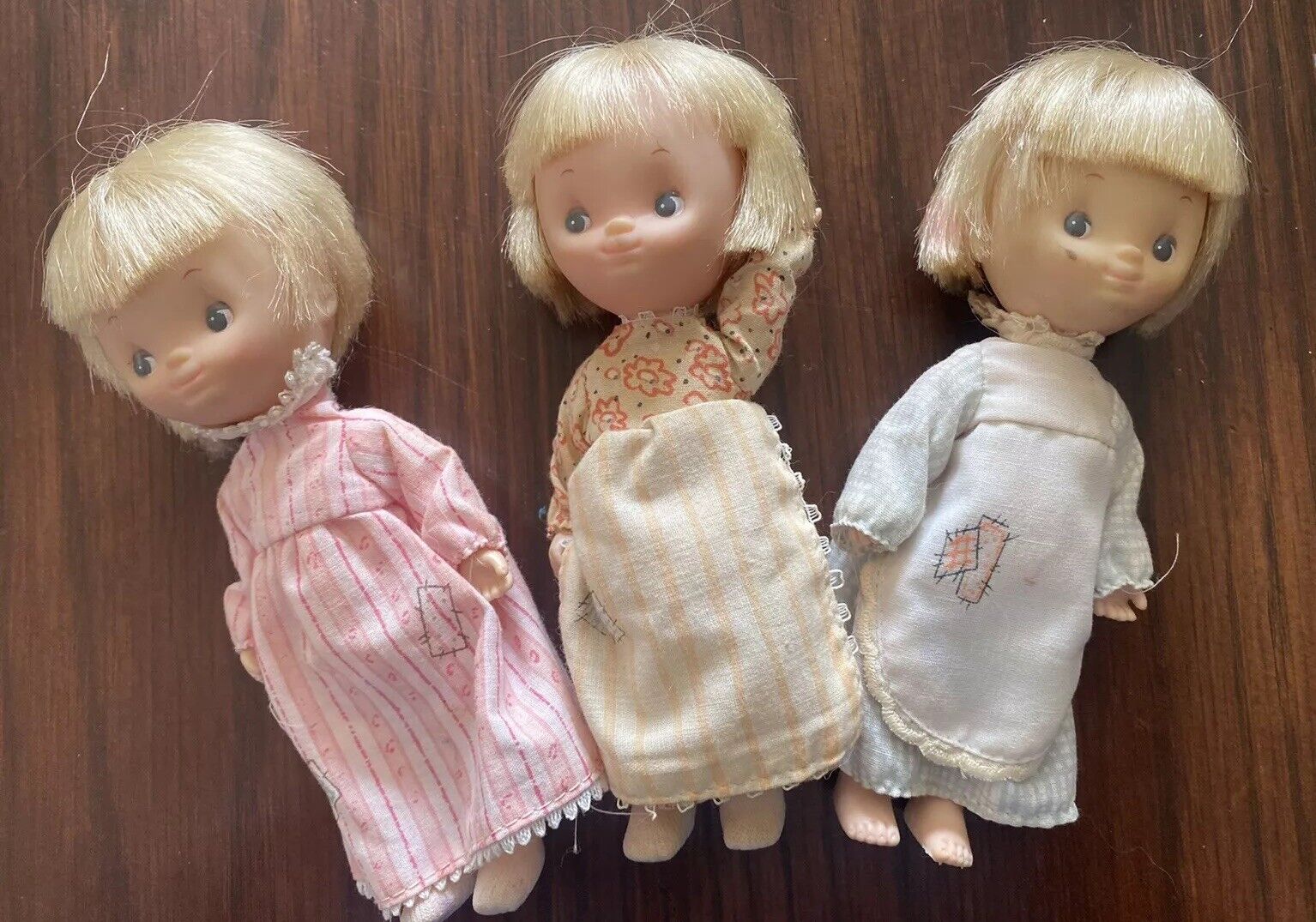 Lot of 3 Knickerbocker Betsey Clark Doll 1976 Vintage 6 inch dolls