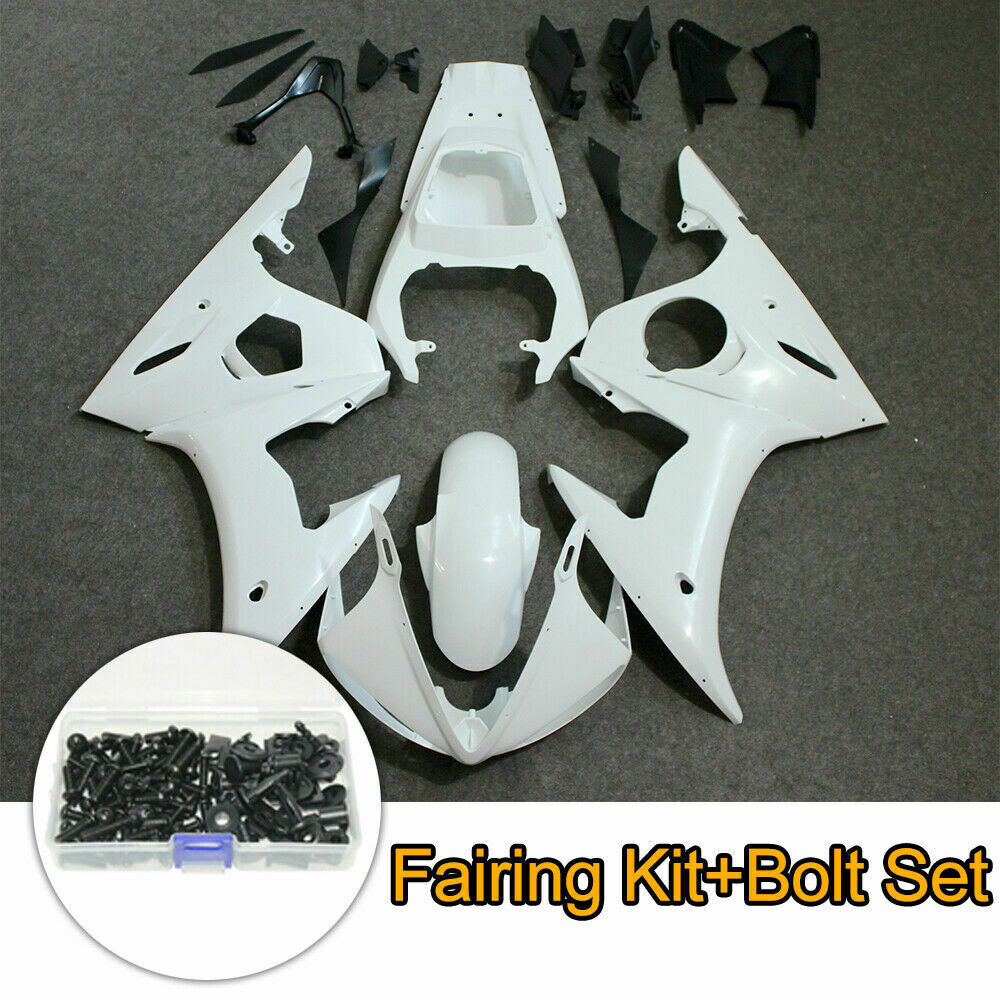 For Yamaha YZF R6 2003-2004 / R6S 2006-09 Unpainted Injection Fairing Kit +Bolts