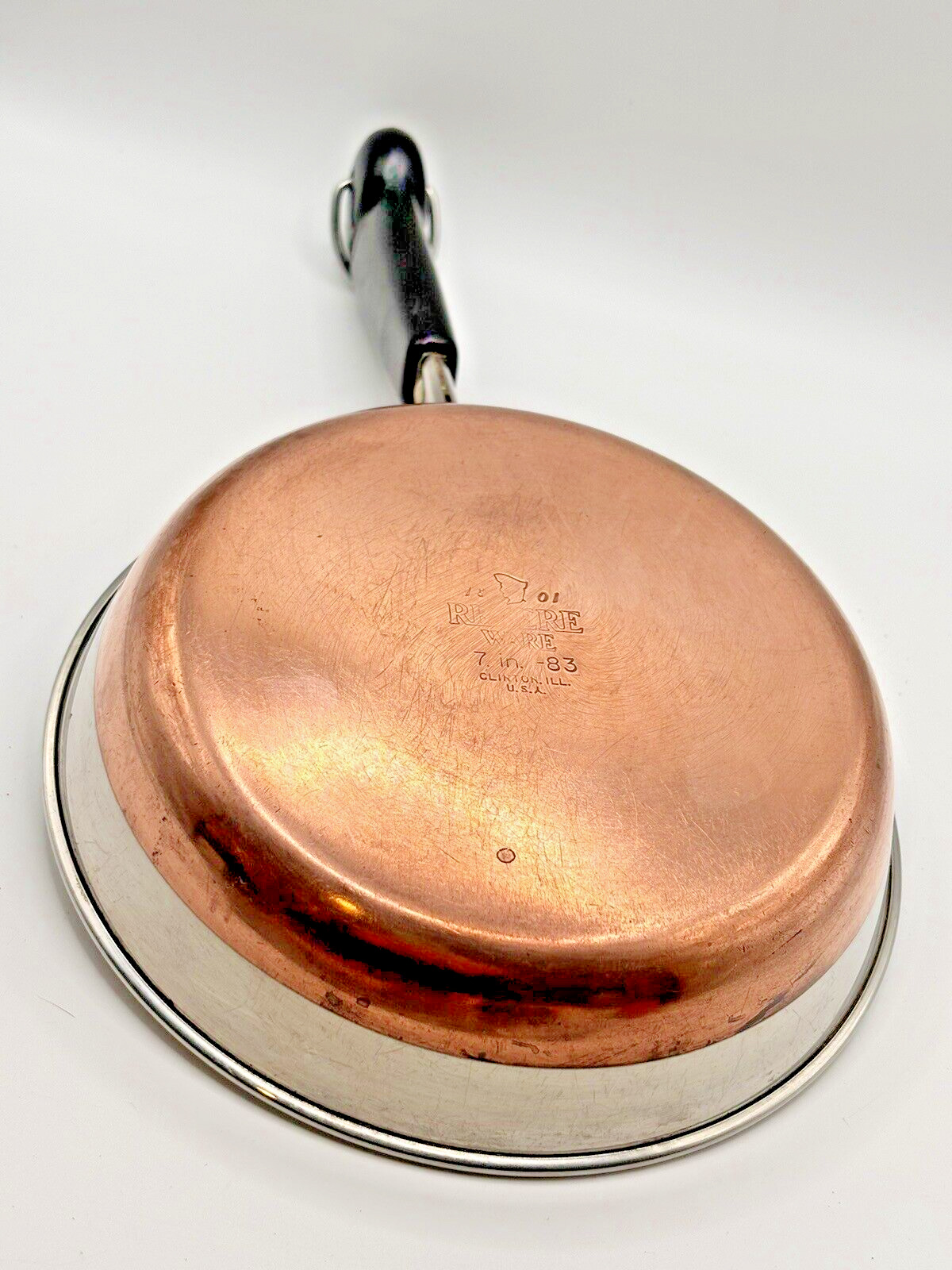 Revere Ware 7 Inch Skillet Frying Pan No Lid Copper BottomVTG Pre-1968