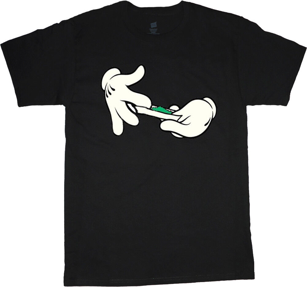funny pot t-shirt weed 420 marijuana tee shirt men's pot shirts hands joint roll