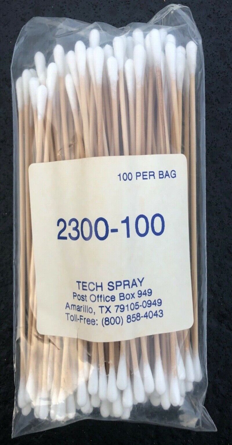 TECHSPRAY 2300-100 double Cotton tip swab 3/16 x 6\
