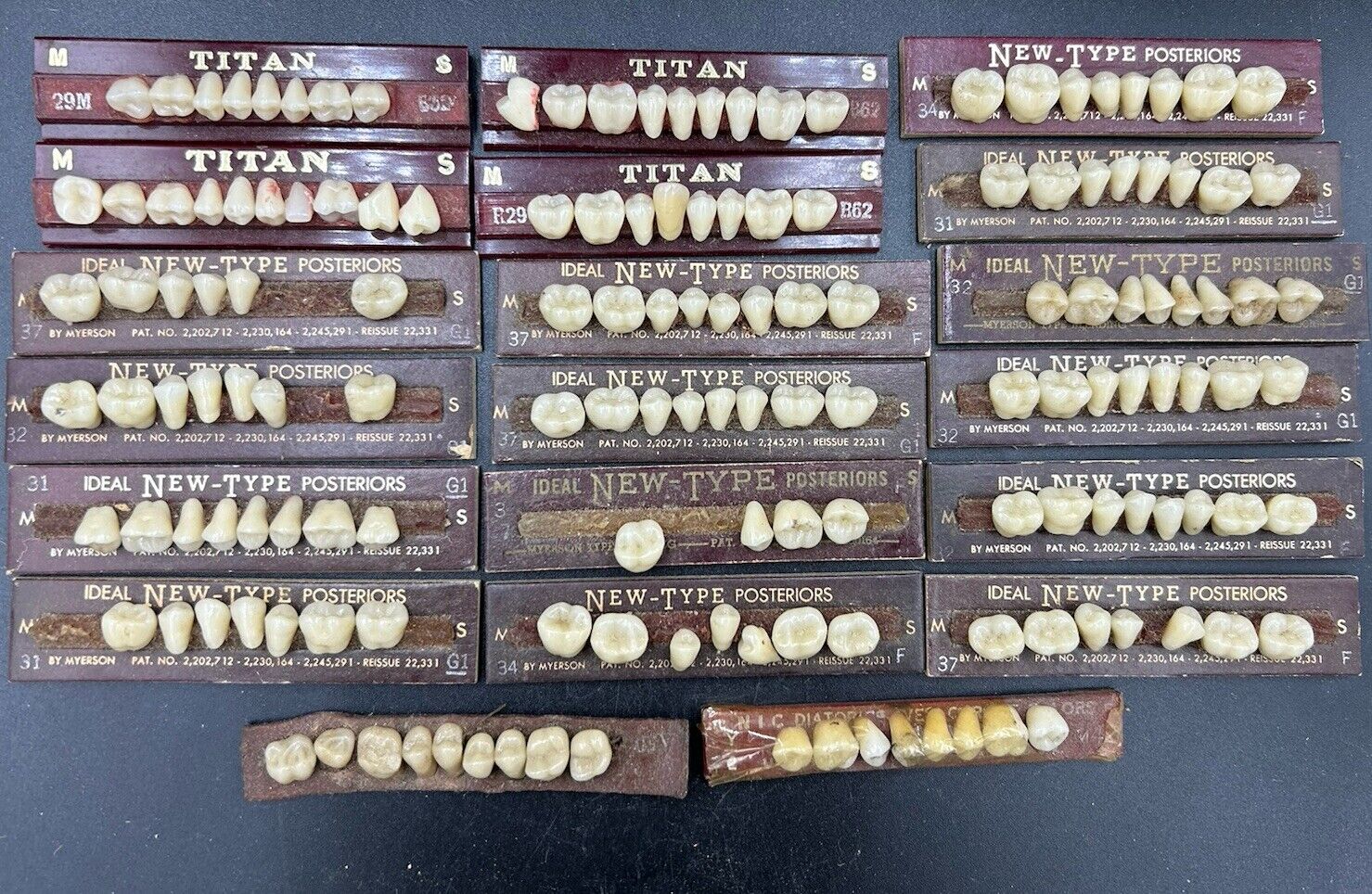Vintage Antique TITAN IDEAL Dental Tooth Shade Guides - Oddity (ALL ONE PRICE)..
