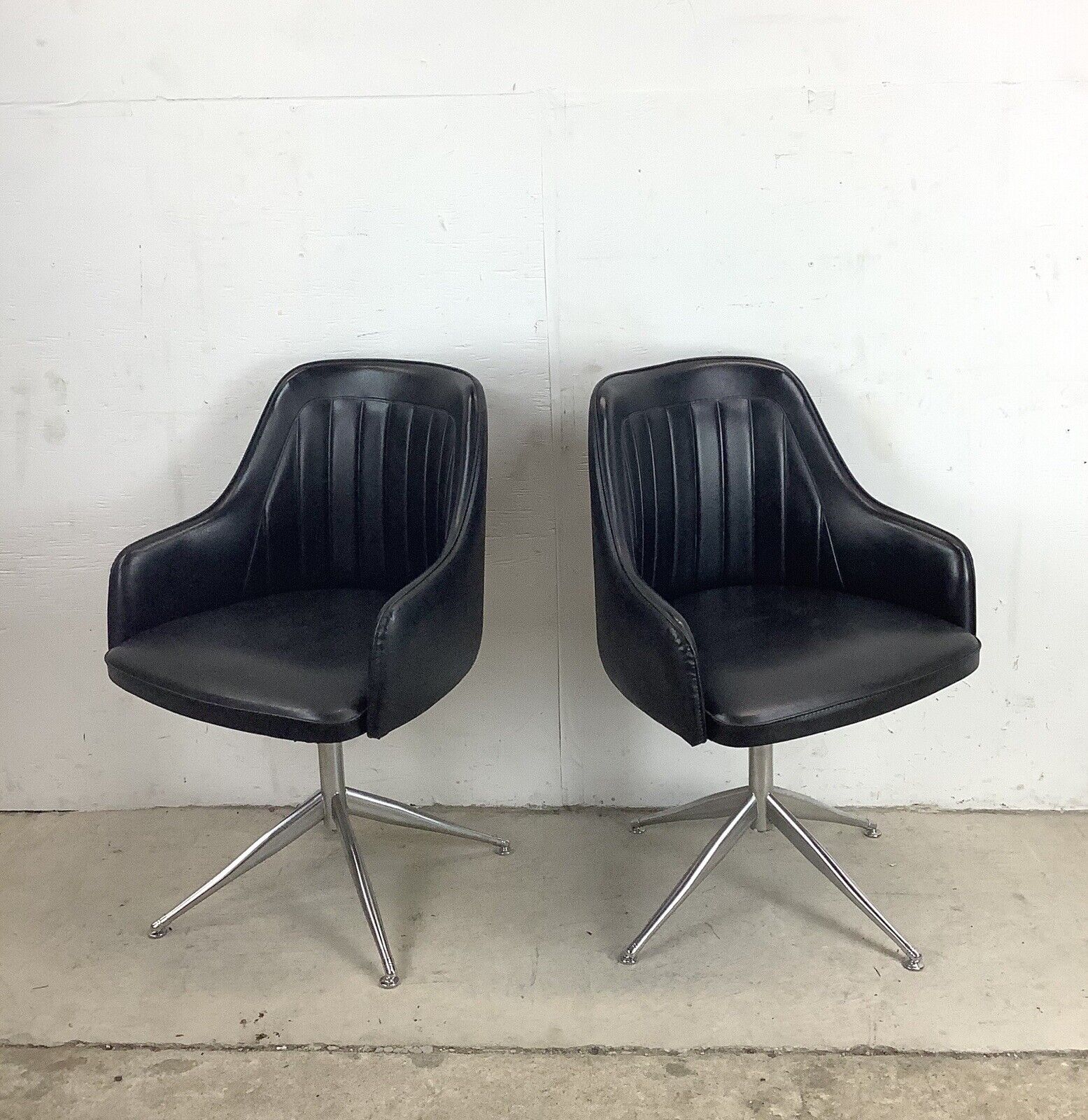 Mid-Century Swivel Side Chairs by Viko Baumritter- a pair