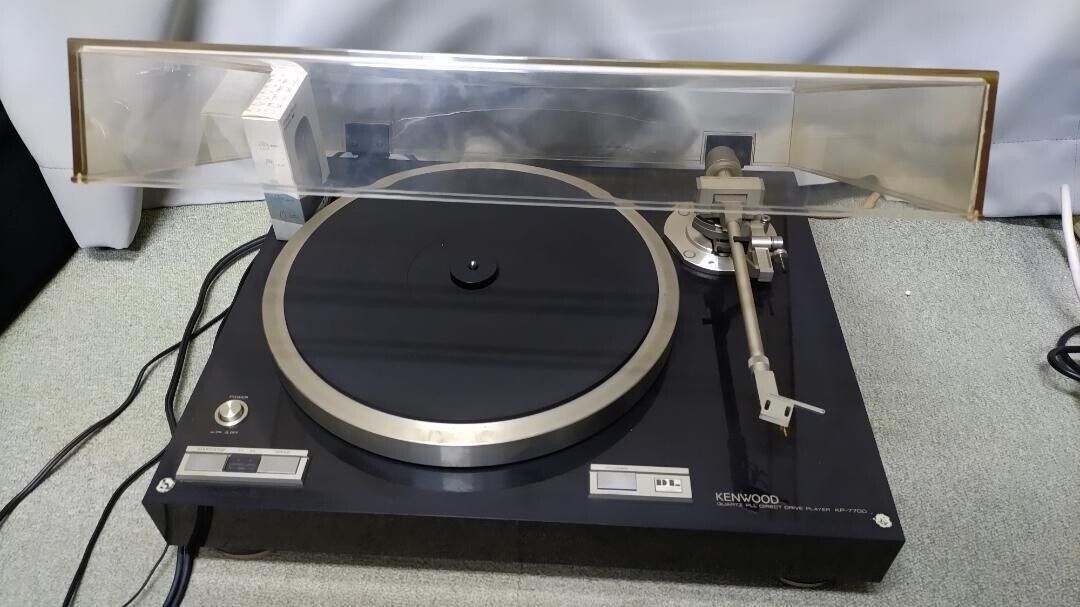 Kenwood KP-770D Quartz Pll Direct Drive Turntable Record player Working