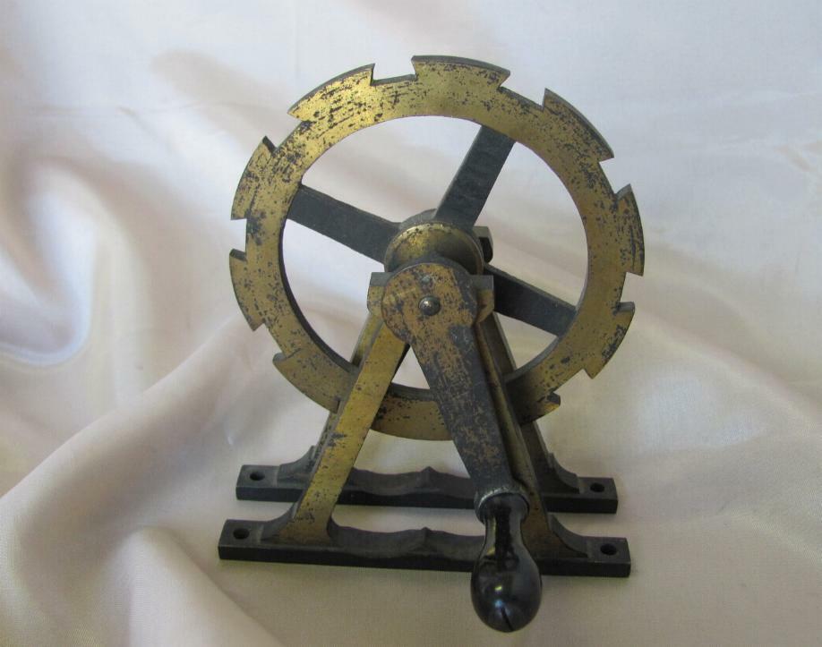 19C. ANTIQUE BRONZE ROTARY MECHANISM DEVICE FOR TELEGRAPH 