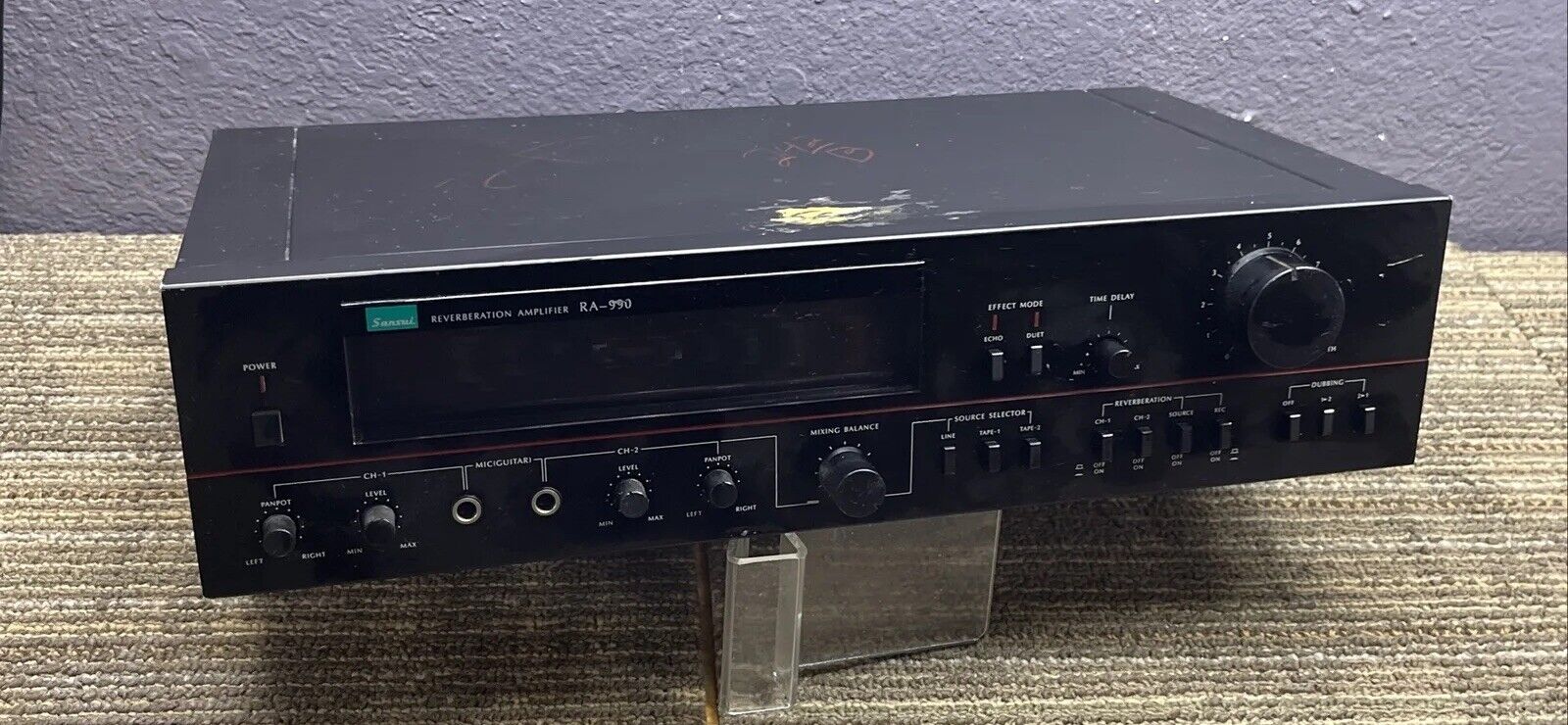 Vintage Sansui RA-990 Reverberation Amplifier BLACK ( used good condition) 42679