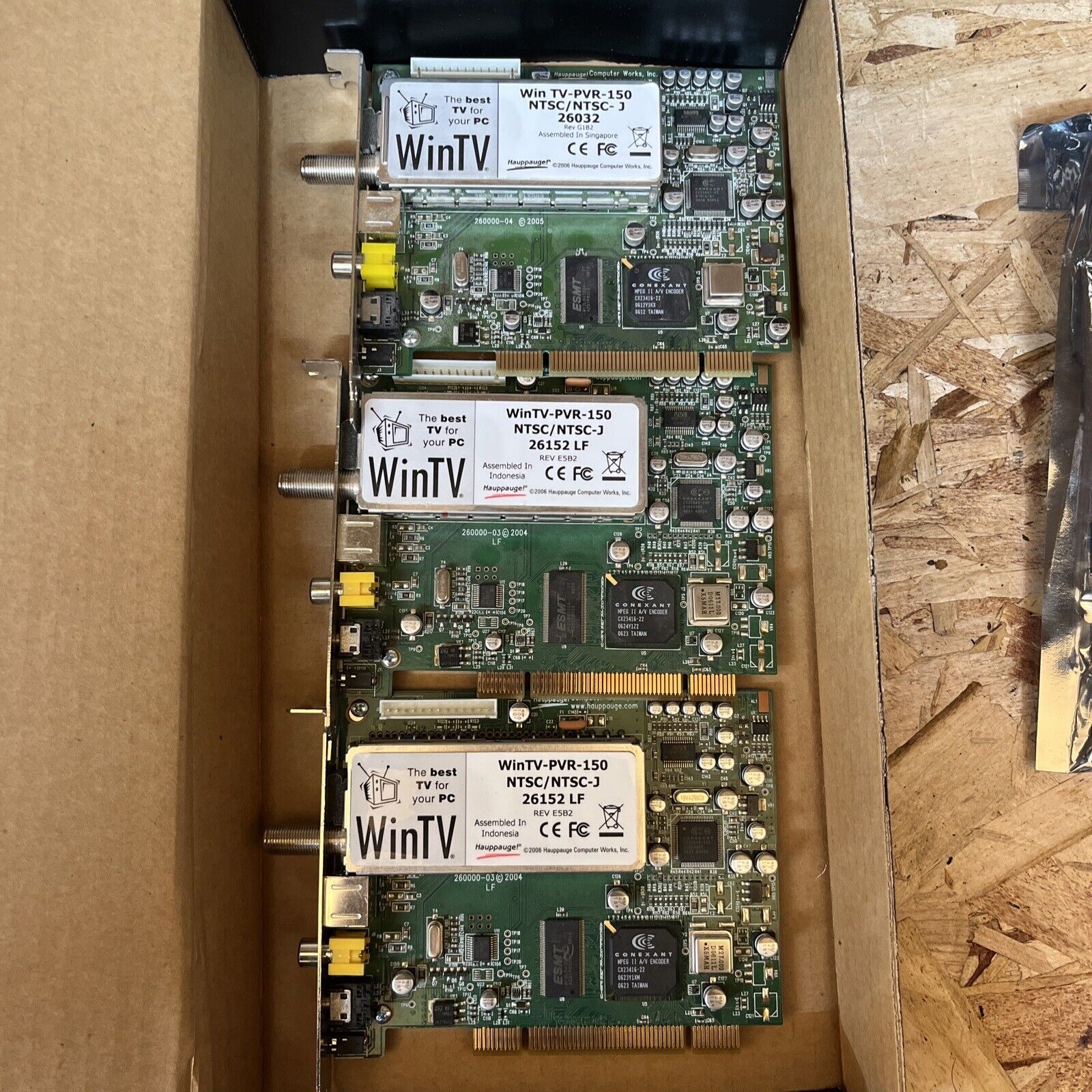 Hauppauge WinTV-PVR-150 26152 & 26032 NTSC / NTSC-J lot of 3 cards