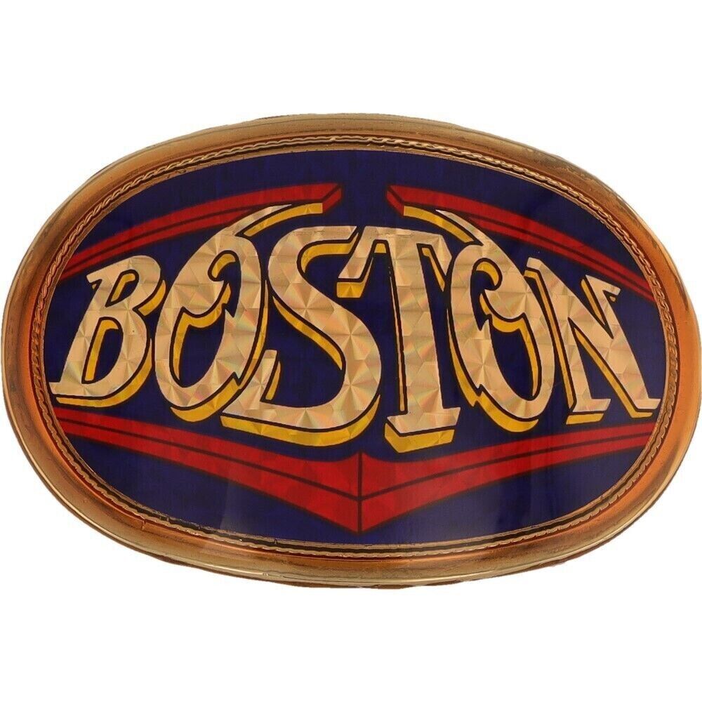 Boston Aucoin Pacifica Rock Roll Music Hippie Band 70s NOS Vintage Belt Buckle