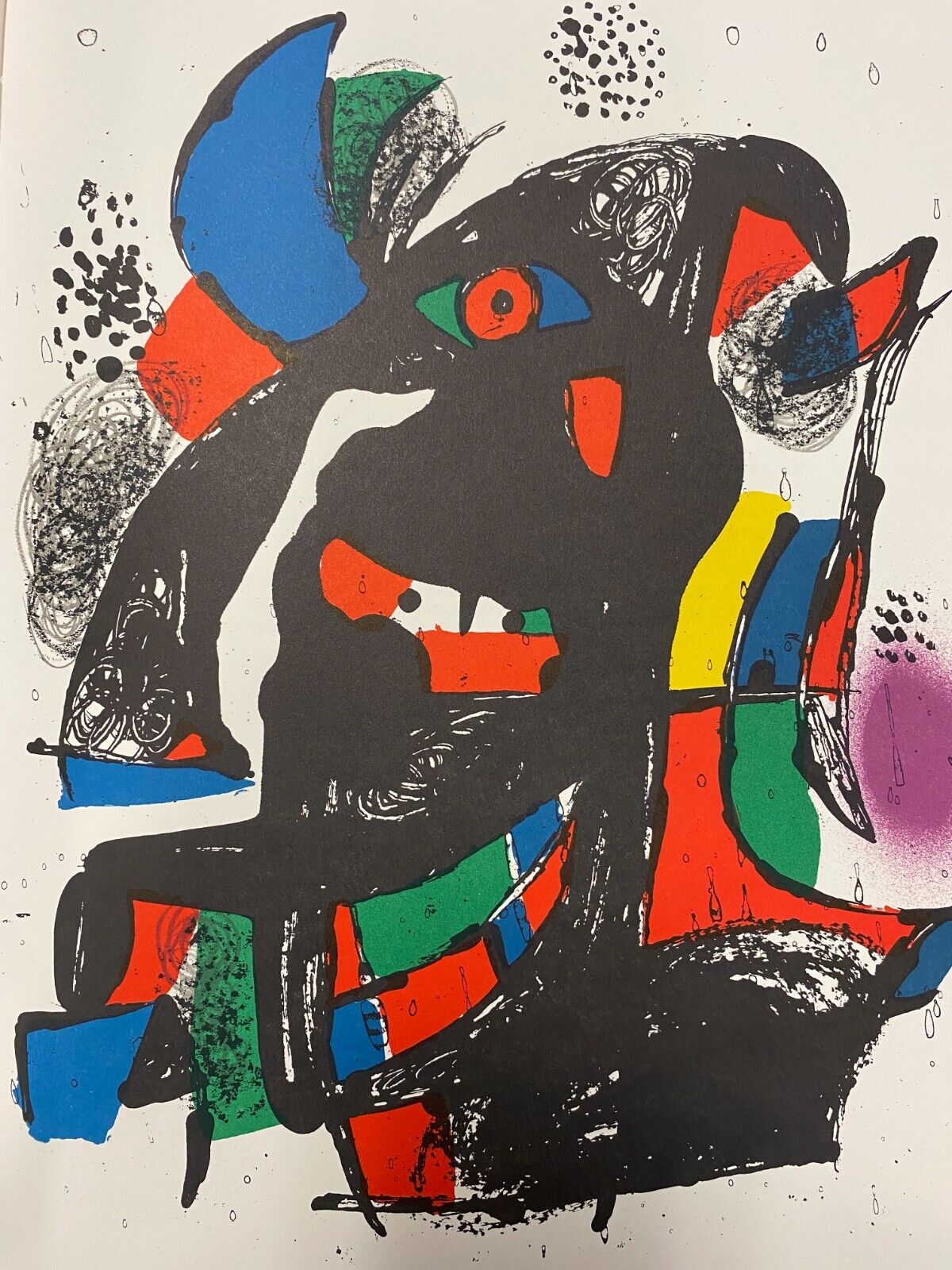 Litografia Original II by Joan Miro Unsigned Original Color Lithograph 1972