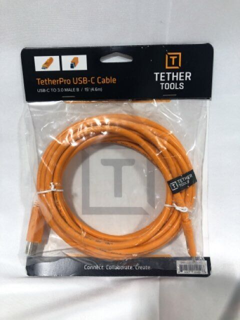 Tether Tools TetherPro USB-C - 3.0 Male B 15ft CUC3415-ORG