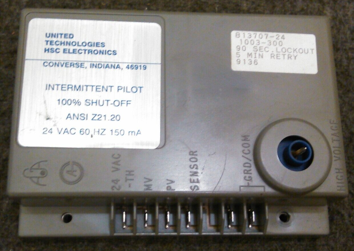 UNITED TECHNOLOGIES HSC ELECTRONICS B13707-24 Intermittent Pilot 1003-300