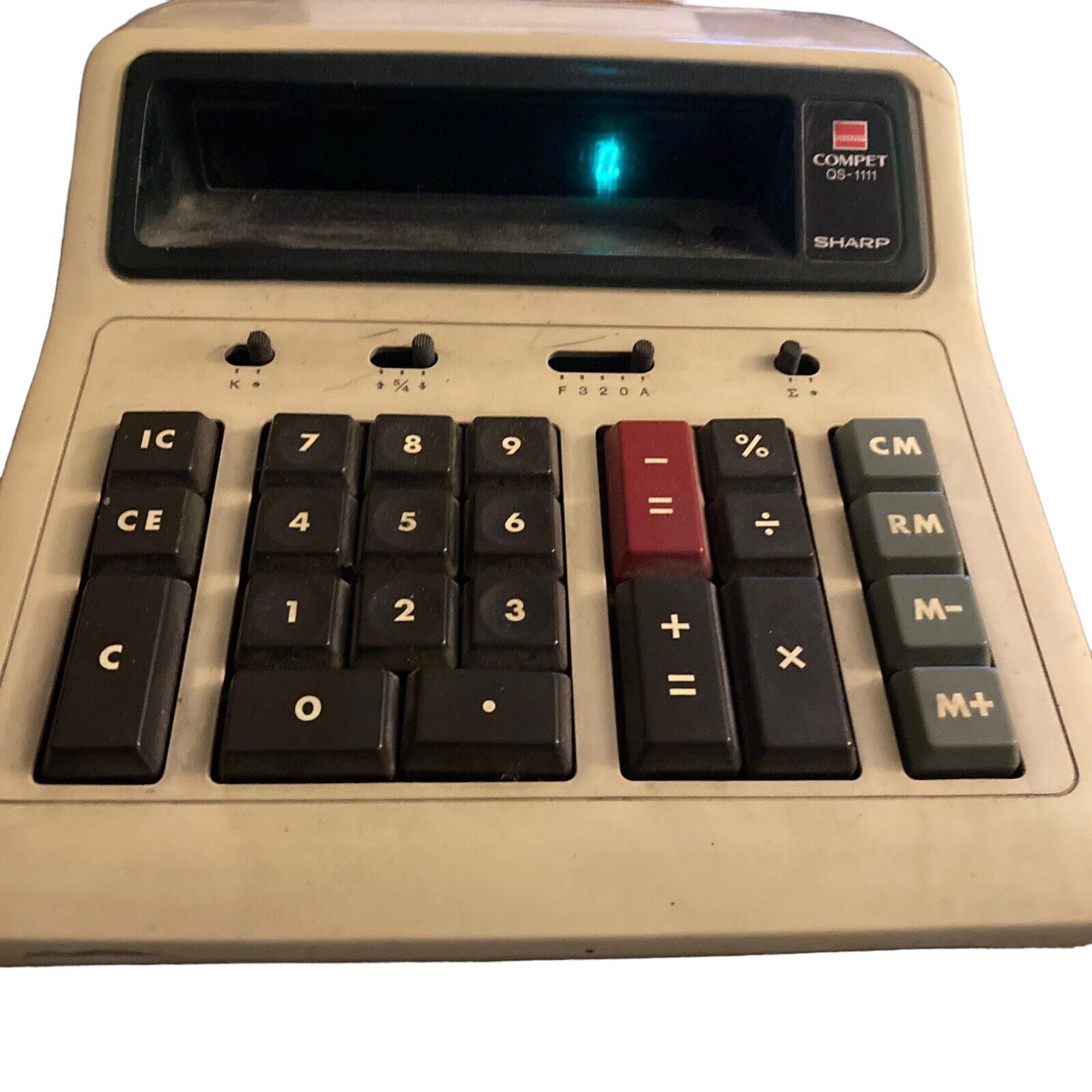 Vintage Sharp Compet QS-1111 Calculator Desk Top