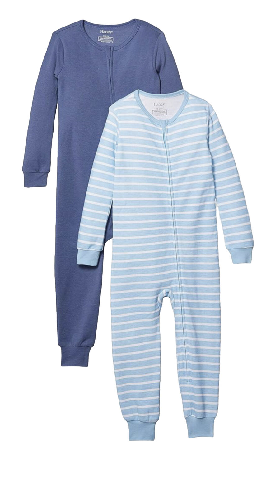 Hanes Baby Infant Pajama Boys & Girl 2 Pack Sleep Play Suit Bodysuit 18-24 Month