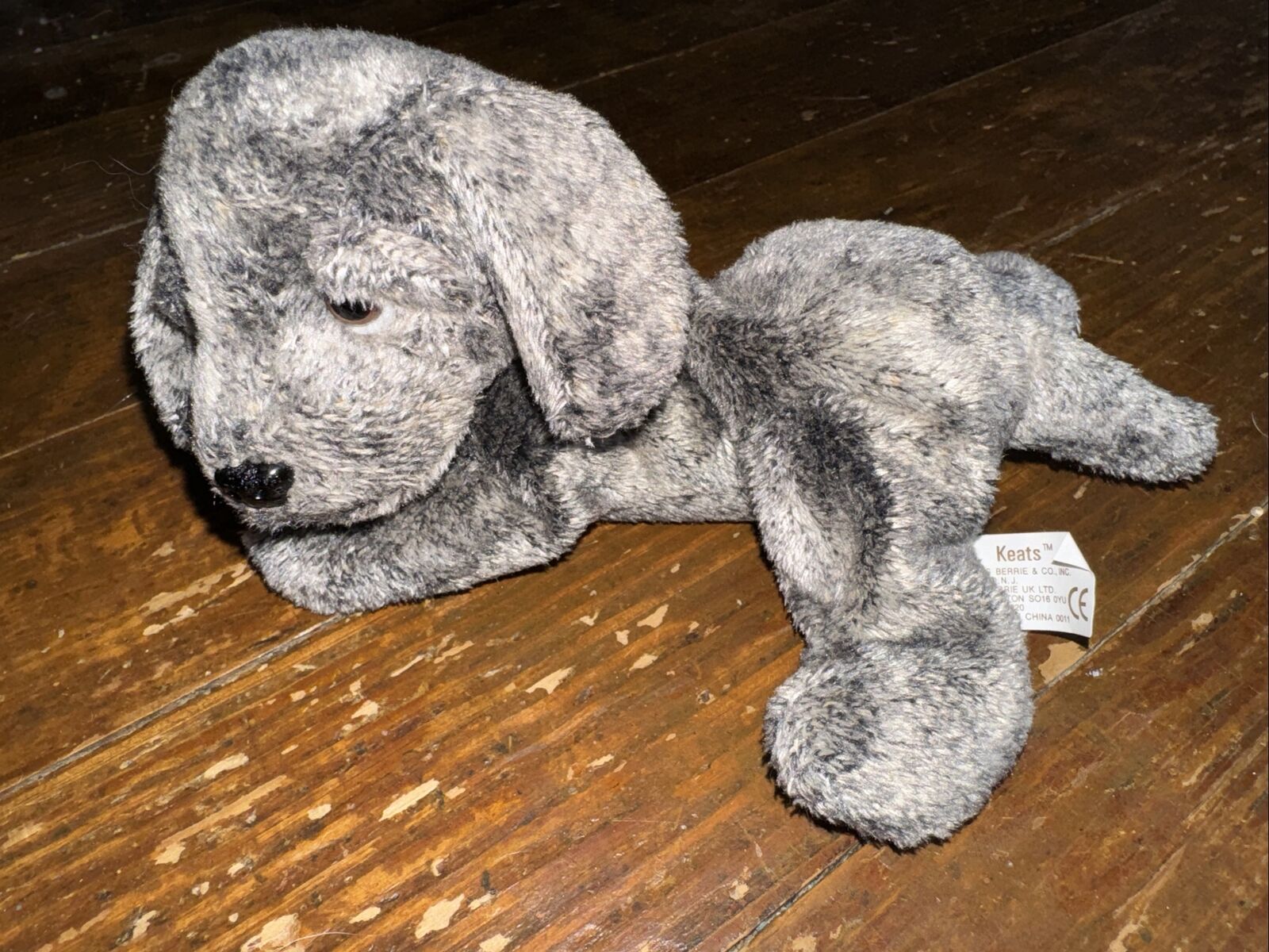 Russ Berrie Keats Luv Pets Gray Plush Puppy stuffed Animal Dog MNWT Rare