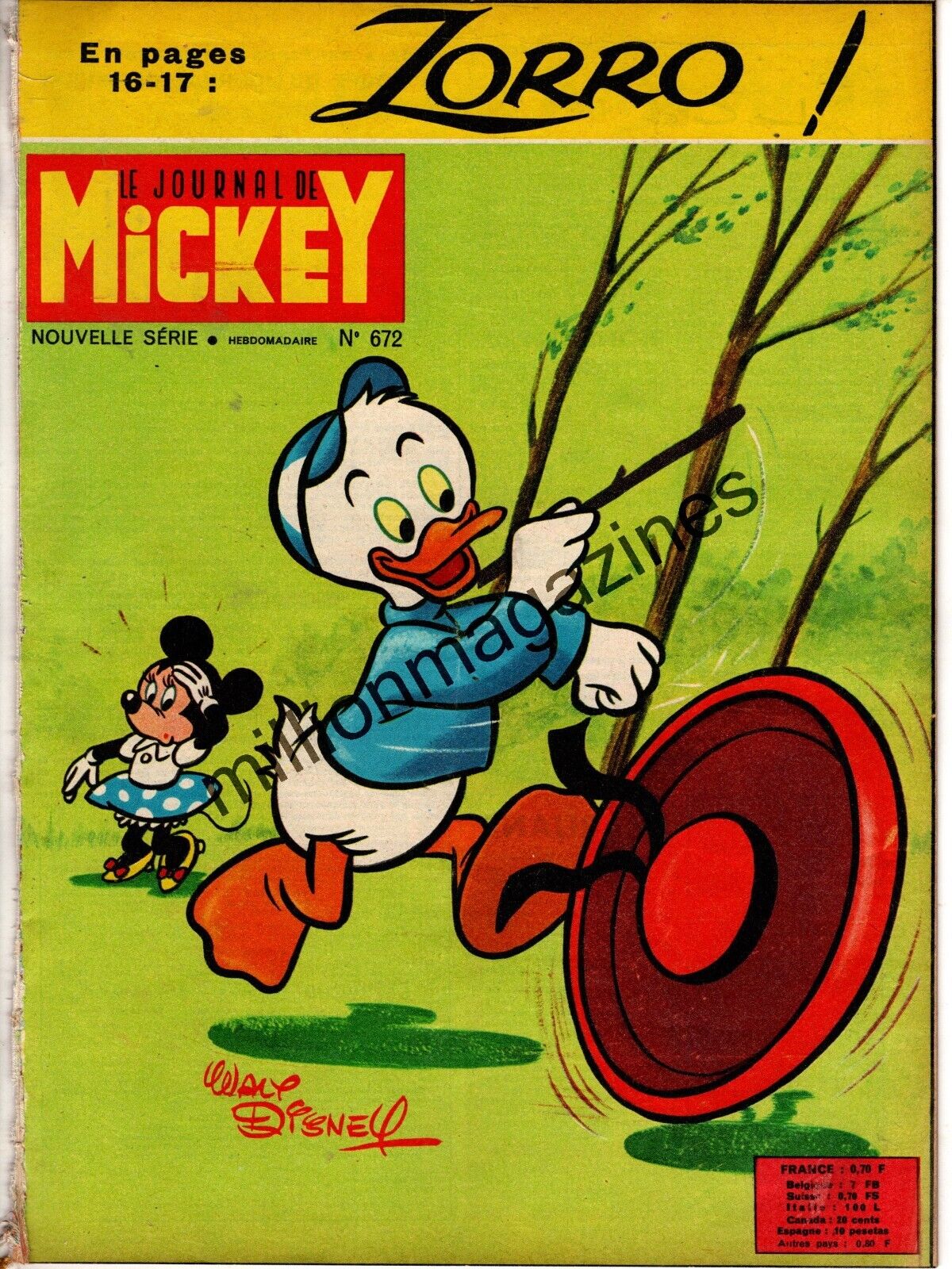 1965 Journal de Mickey Comic Magazine #672 - Goofy; Uncle Scrooge; Mortimer