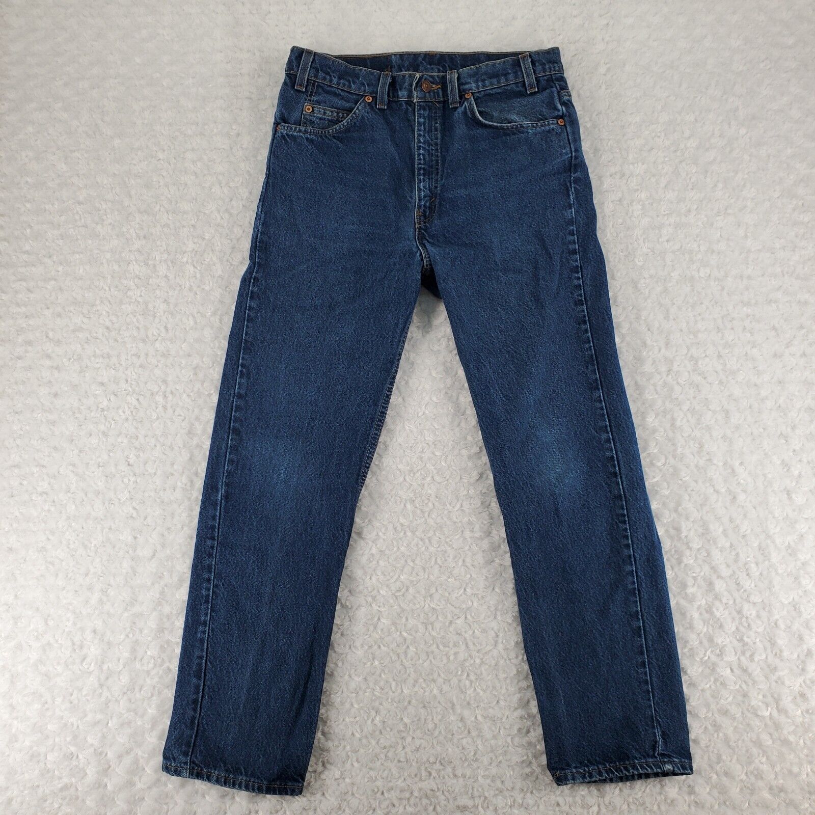Vintage Levis 505 Jeans Men 32x29.5 Actual Blue Straight Leg Orange Tab 90s \'95