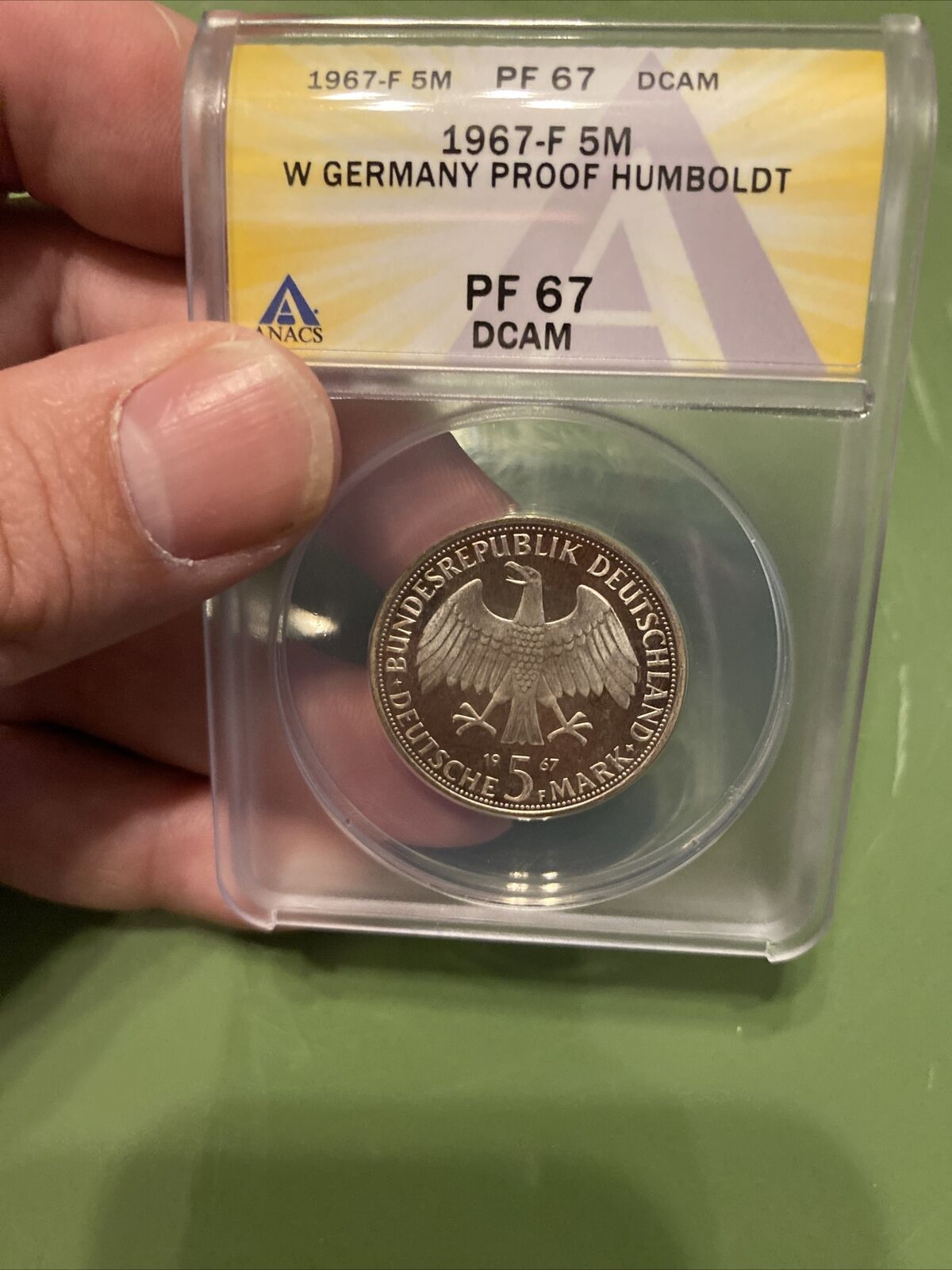 1967-f germany Humboldt 5 mark humboldt pf67 dcam proof deep cameo Silver Scarce