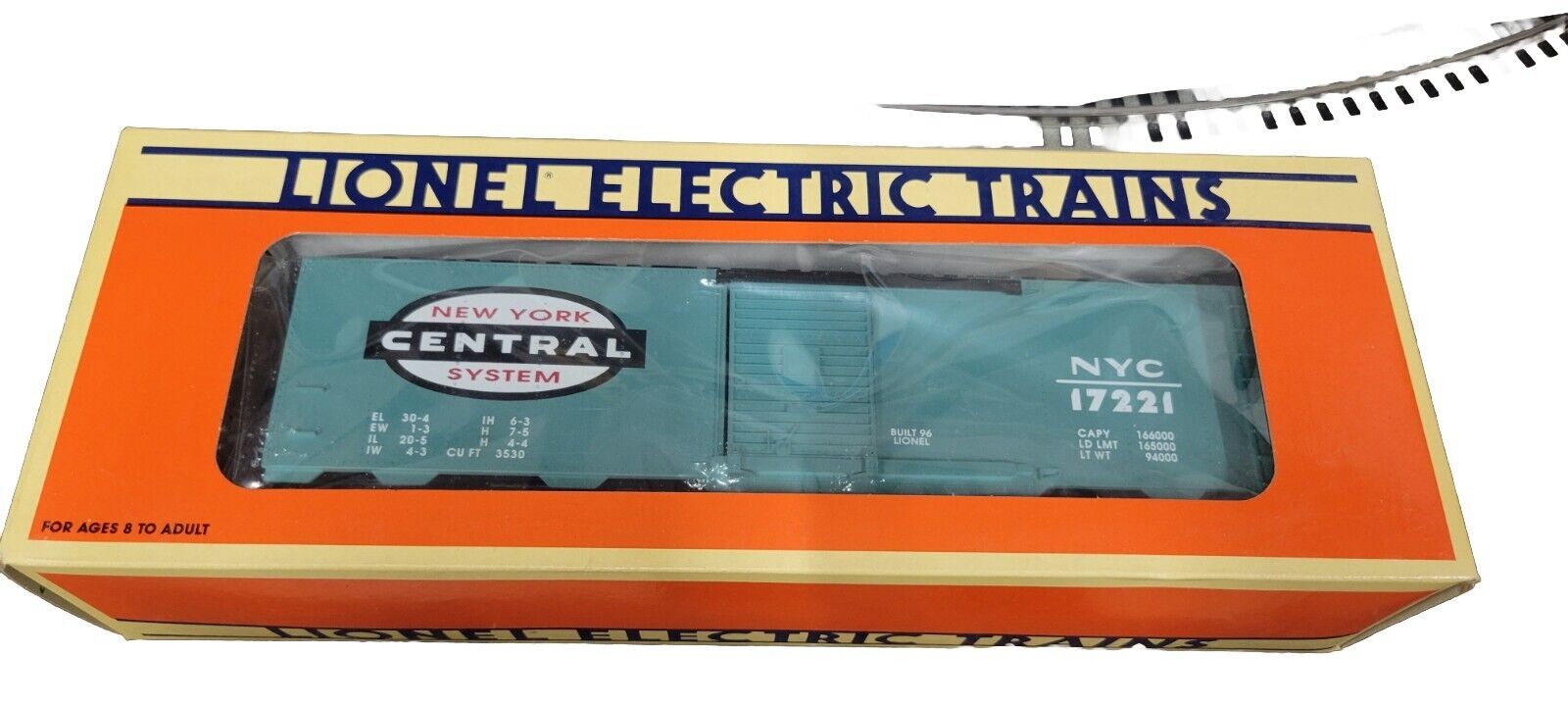 NEW Lionel 6-17221 New York Central Standard O Box Car Qty(2)
