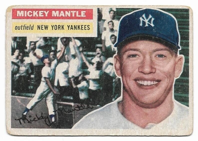 MICKEY MANTLE 1956 Topps #135 New York Yankees VG-EX Vintage Box Find HOF 🔥⚾🔥