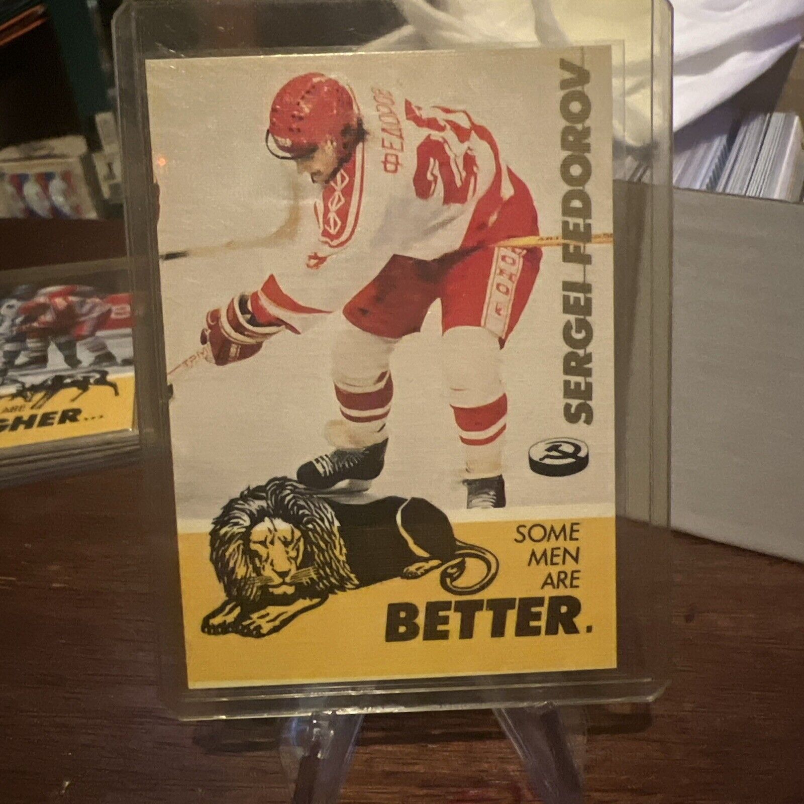 Super Rare Sergei Federov Russian Hockey Card Tri-Globe International #5