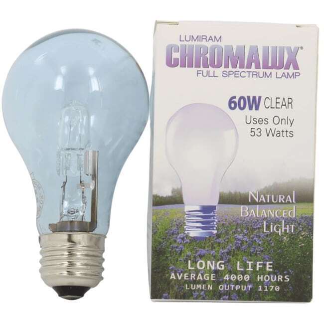 Chromalux Light Bulb - 60W Clear 60 Watt 1 Unit