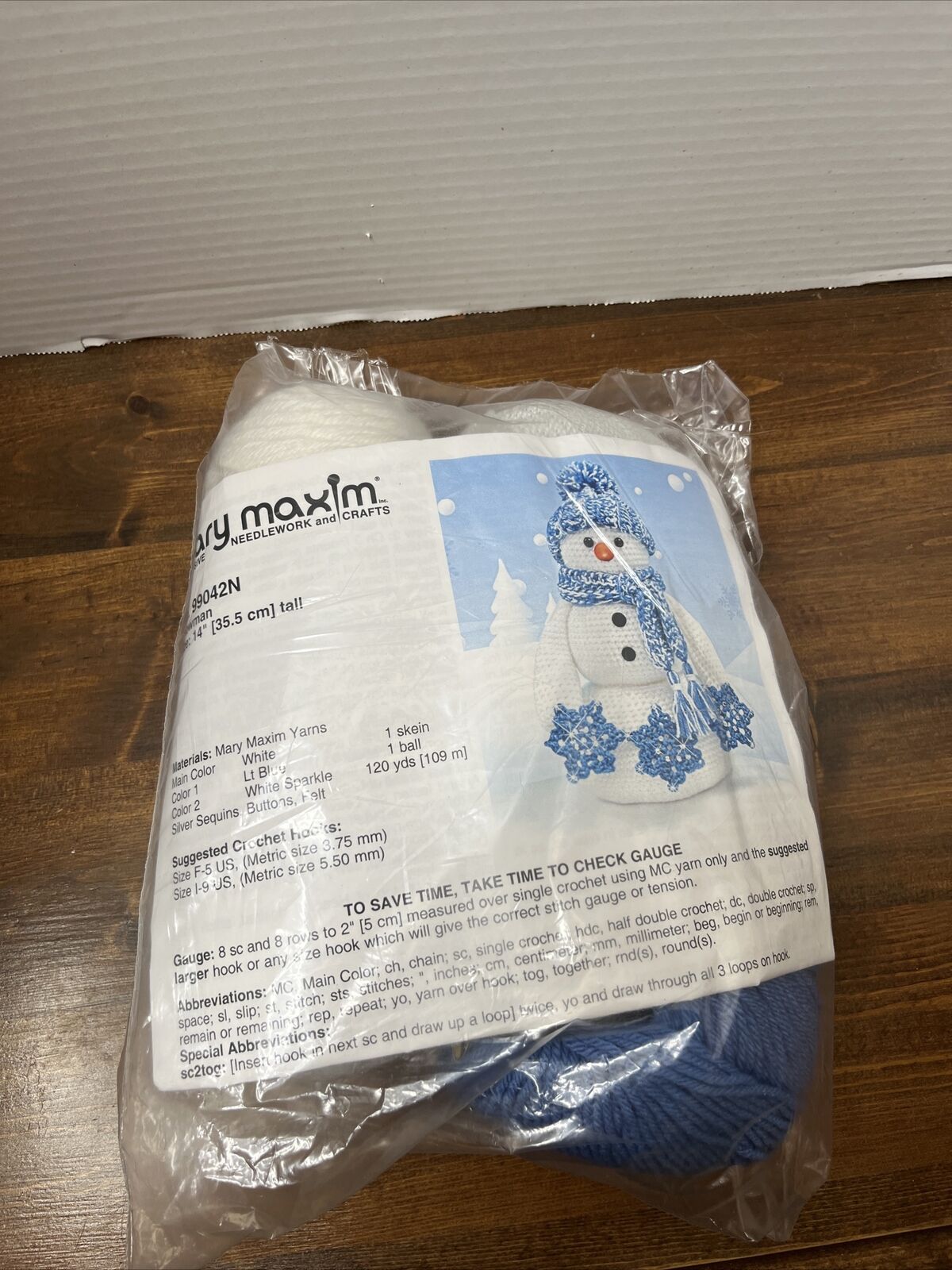 Mary Maxim snowman kit number 99042N