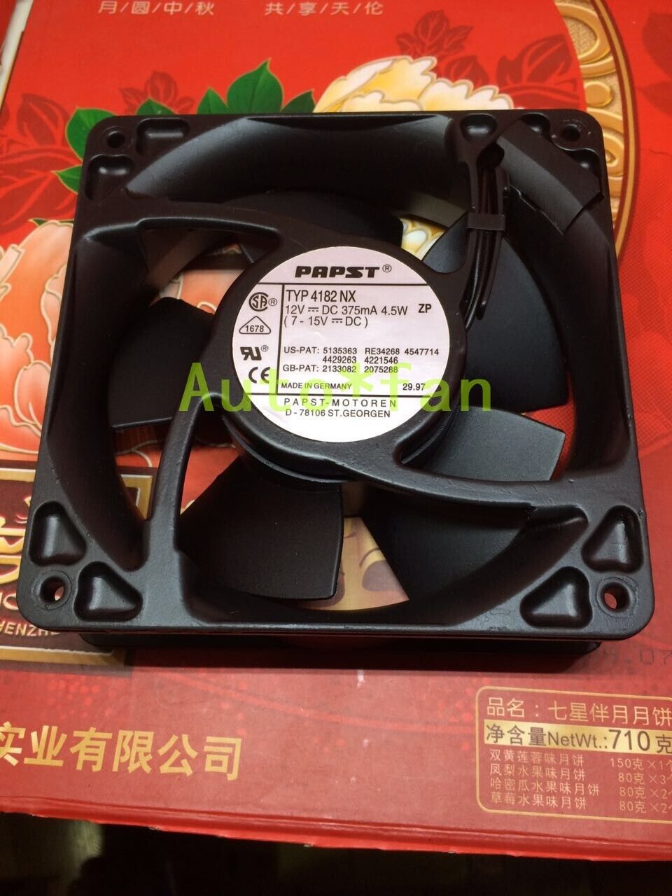 1pcs 12V 375mA 4.5W TYP4182NX 2-wire plug-in cooling fan