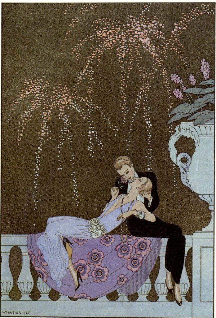 The Fire : George Barbier  : 1925 :  Archival Quality Art Print to Frame