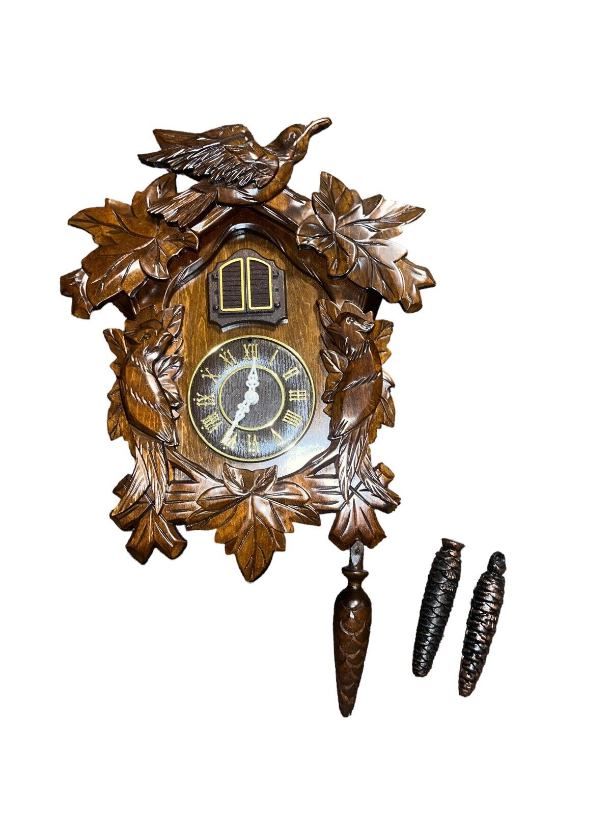 Vintage German Cuckoo Clock Gif Parts Or Repair Large