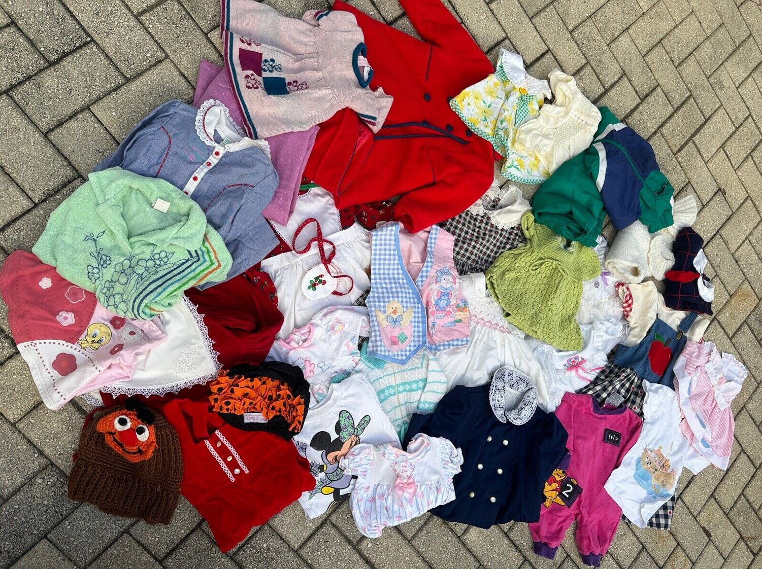 Vintage Wholesale Child Clothes Lot 35+ Pcs 60s 70s 80s Infant Toddler USA