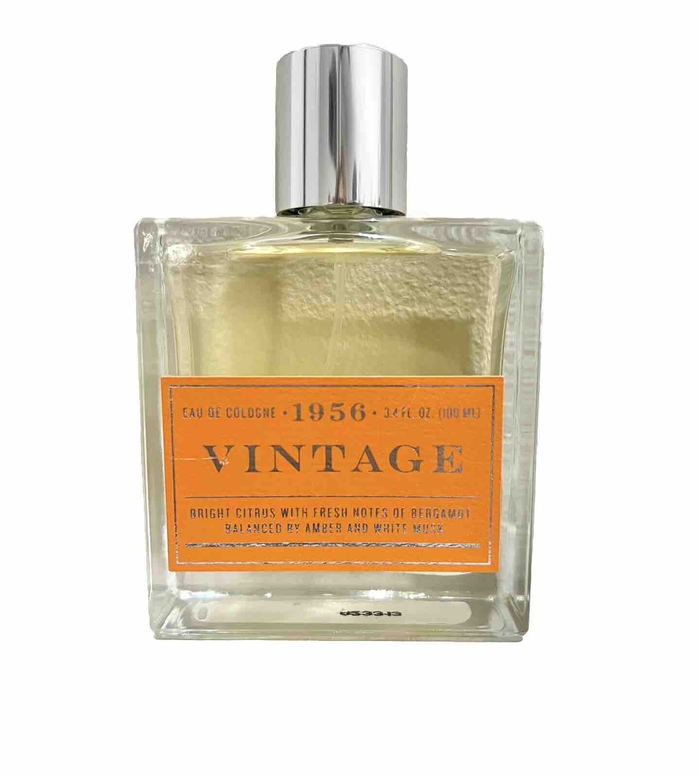 Tru Fragrance 1956 VINTAGE Eau De Cologne 3.4oz Citrus Amber Bergamot White Musk