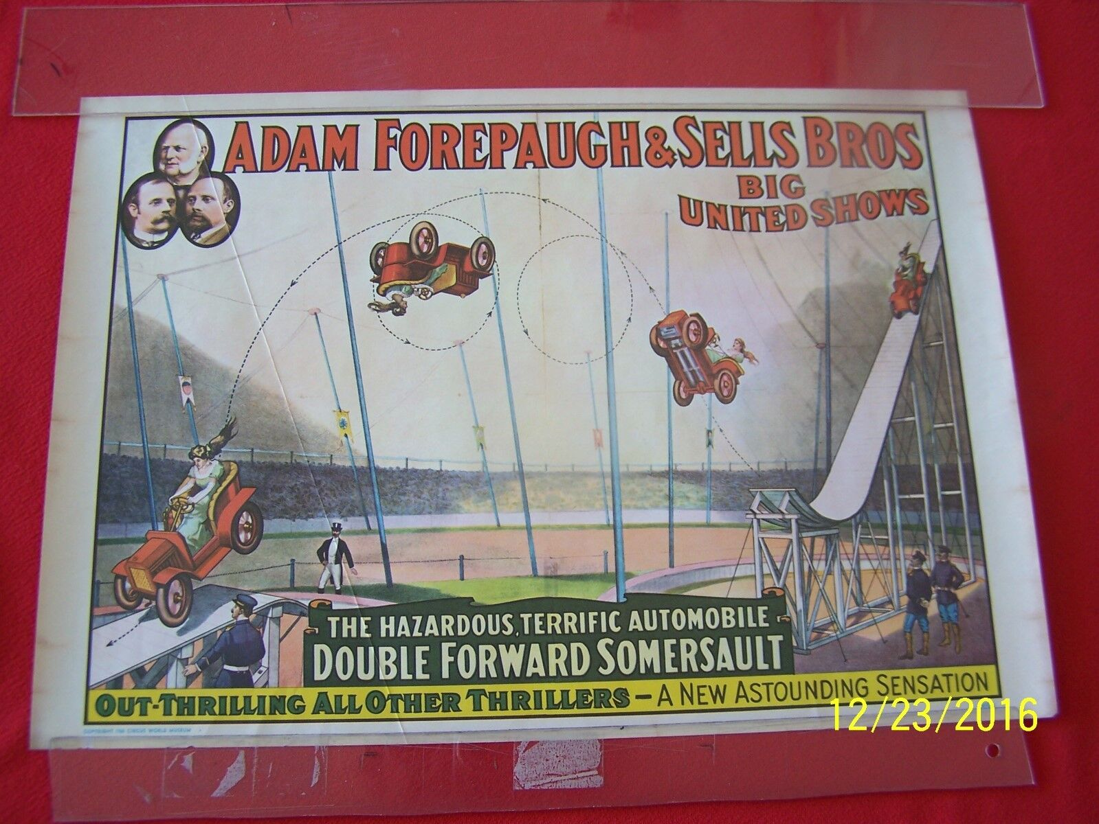 Adam Forepaugh & Sells Bros Vintage Poster - 1960 Circus World Museum