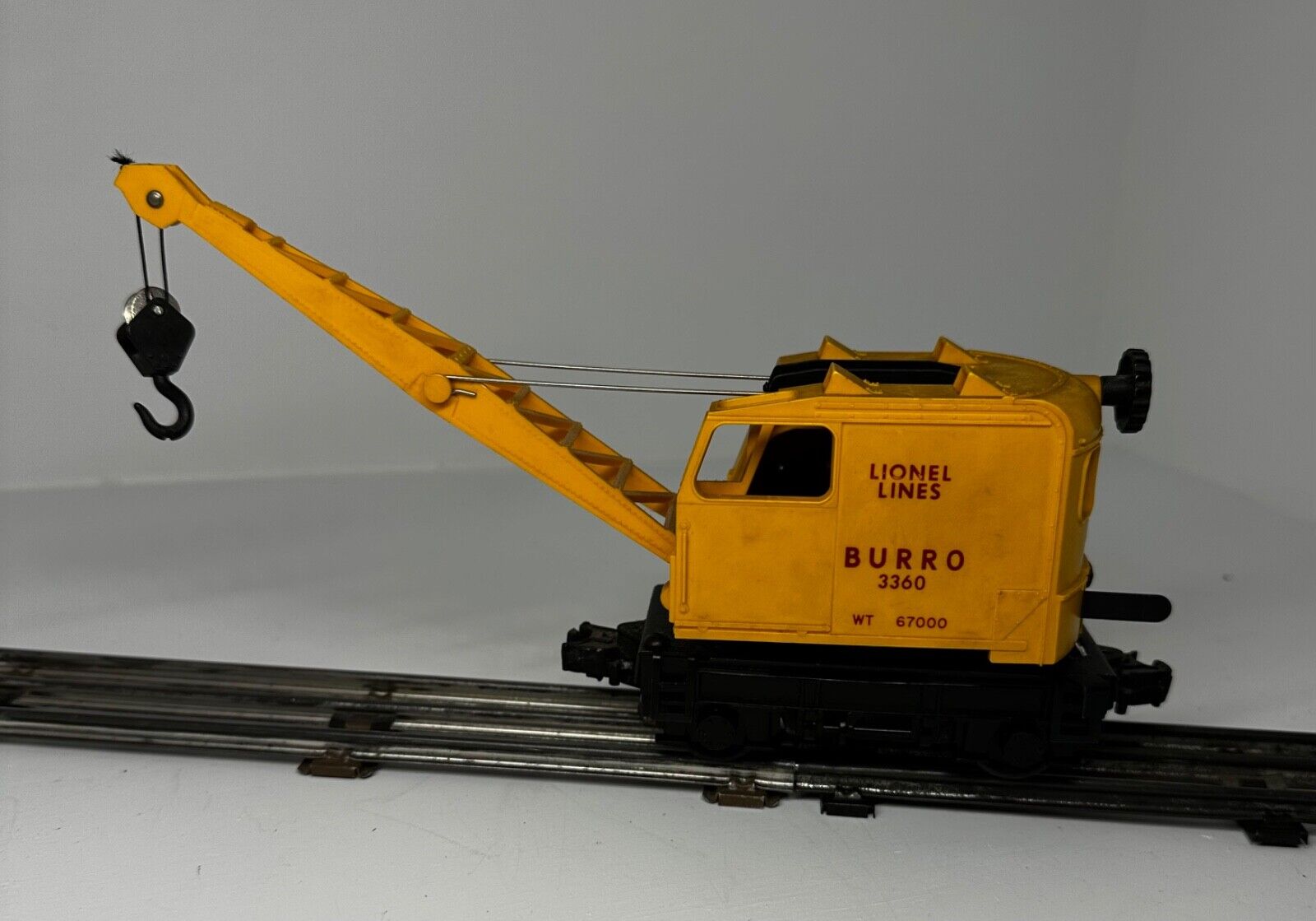 Lionel 3360 Vintage O Gauge Postwar Burro Crane Car (Doesn\'t Run)