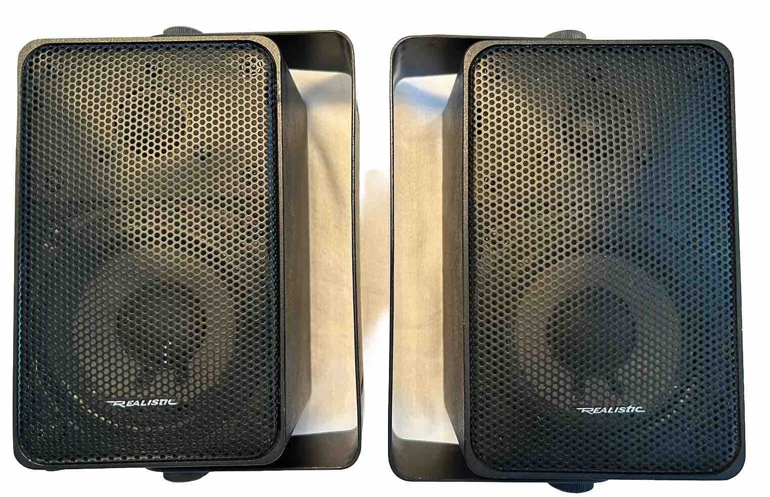 PAIR of Realistic Minimus 7 Japan Speakers GREAT CONDITION w/ Mounting Brackets