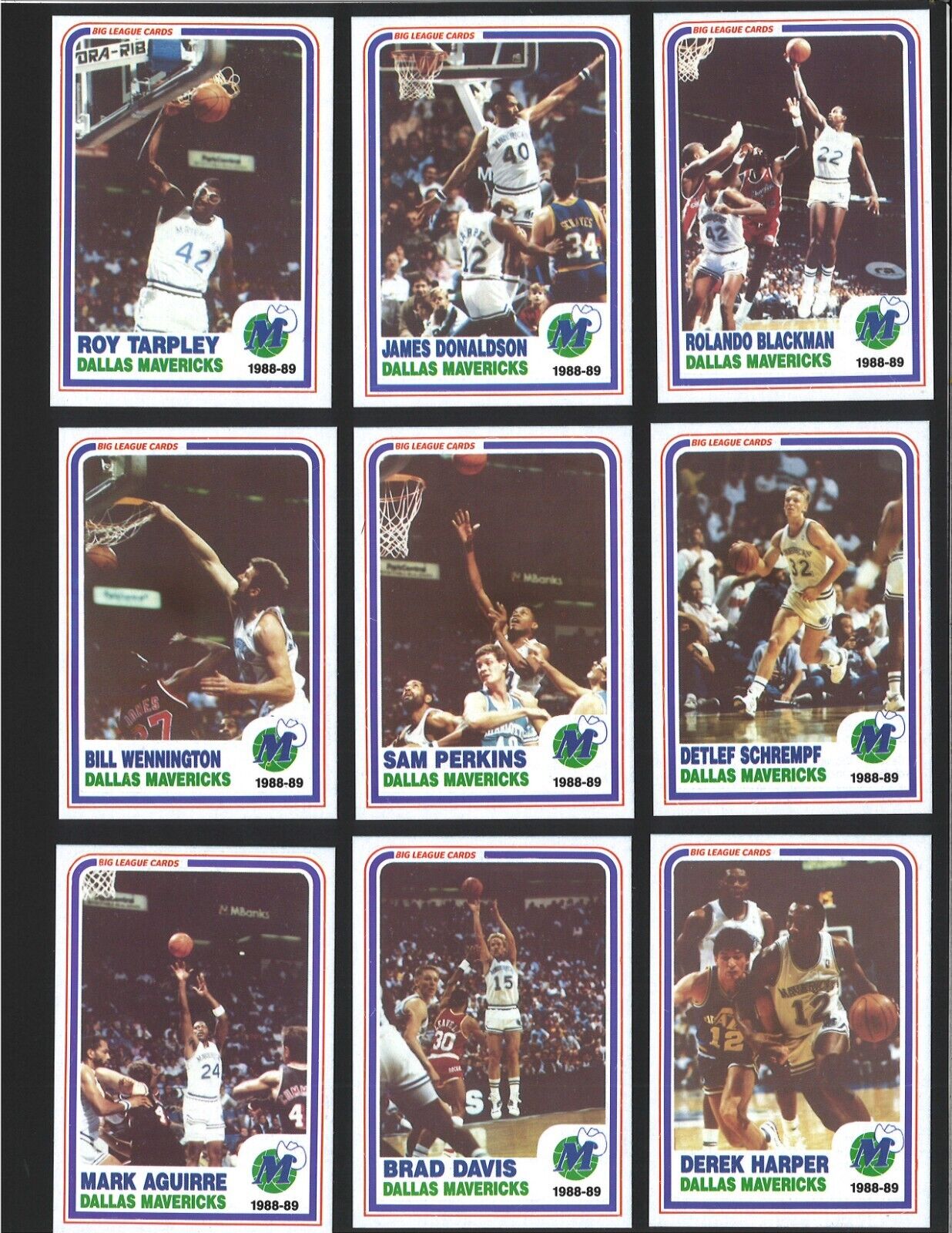 1988-89 Dallas Mavericks Bud Light Card Night Set - RARE - Never Released - NEW