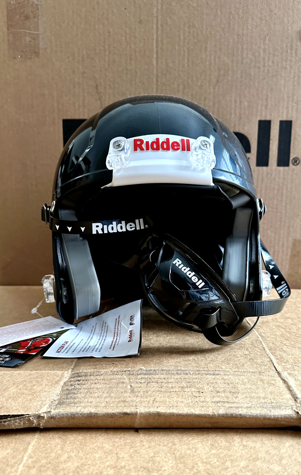 Riddell VICTOR-i 2023 Football Helmet-Black, L/XL, New Wholesale (No Face Guard)