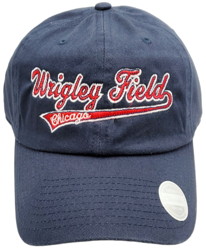 Wrigley Field Chicago Script Slouch Dad Hat Adjustable