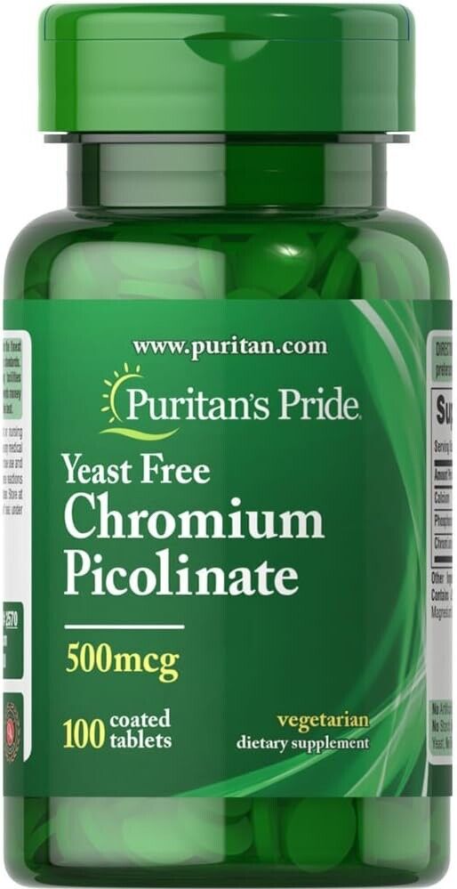 Puritan\'s Pride Chromium Picolinate - 500mcg, 100 Tablets
