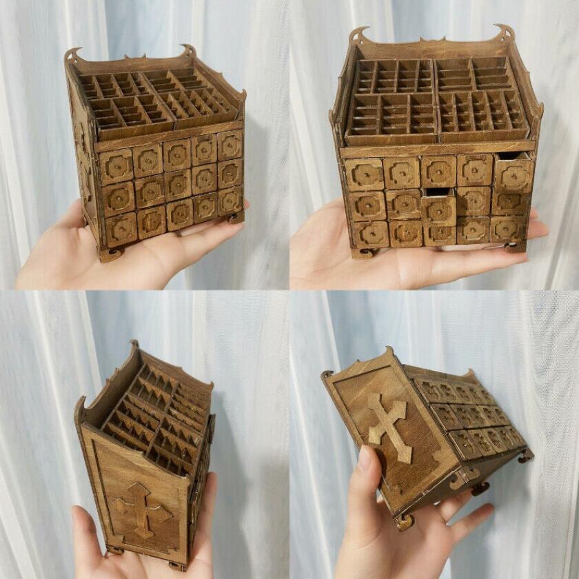 1:12 Dollhouse Miniatures Unfinished Witch Locker Storage Cabinet Furniture
