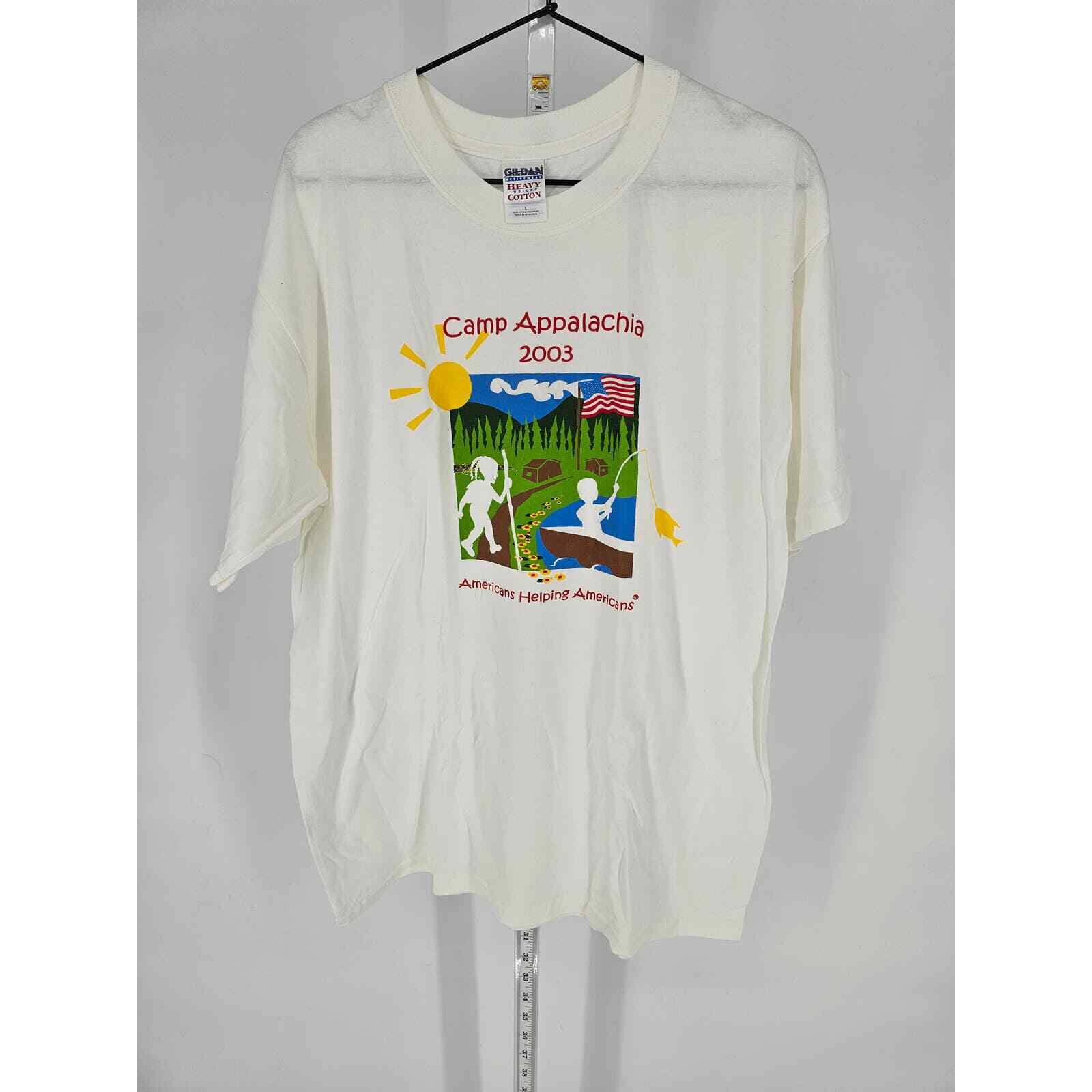 Vintage 2003 Camp Appalachia Mens Sz L Short Sleeve T Shirt RARE