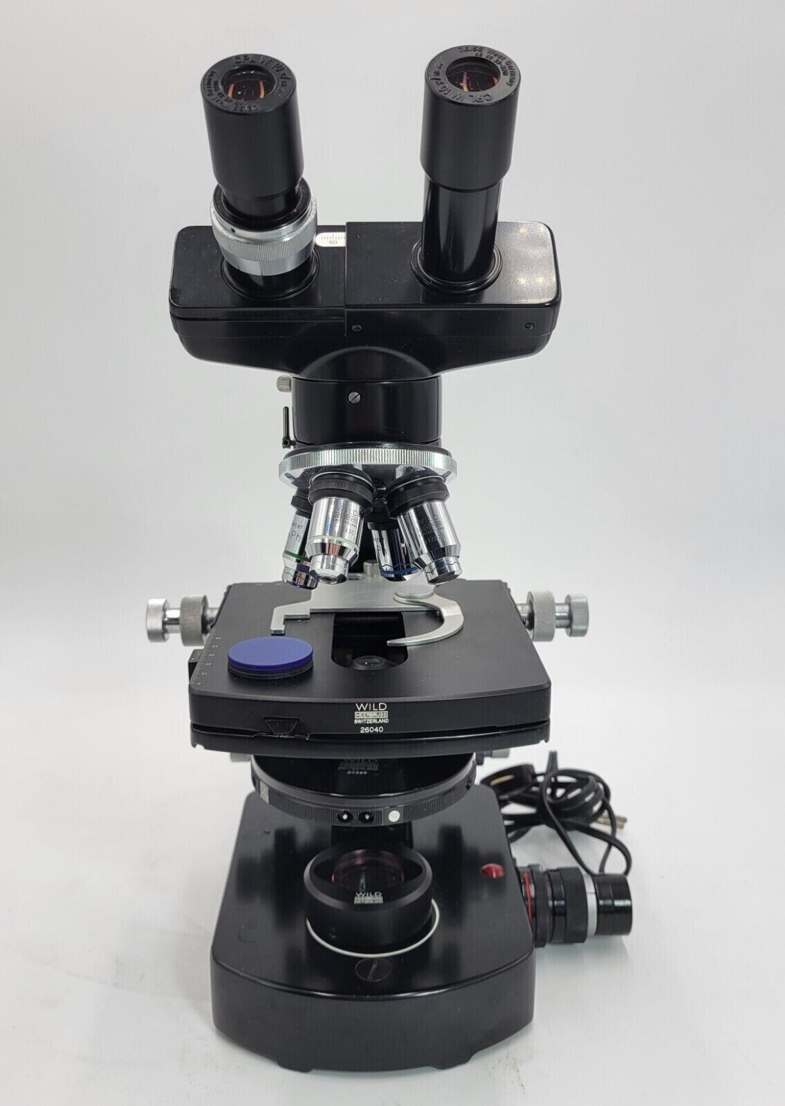 Wild Heerbrugg M20 Phase Contrast Binocular Microscope Fluotar 10X 20X 40X 100X