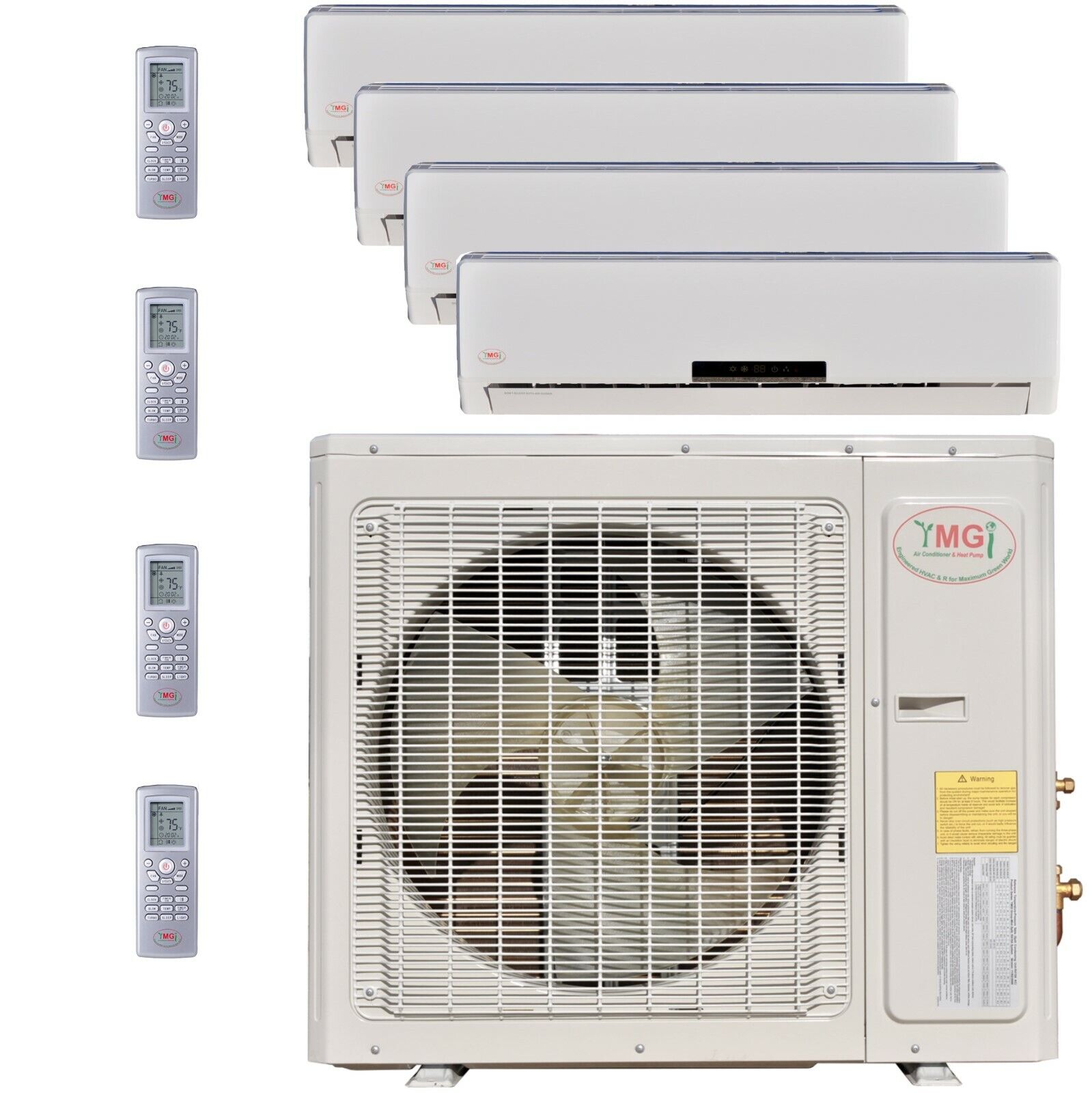 YMGI Mini Split Air Conditioner Heat Pump Multi 4 Zone 9000 9000 9000 12000 BTU