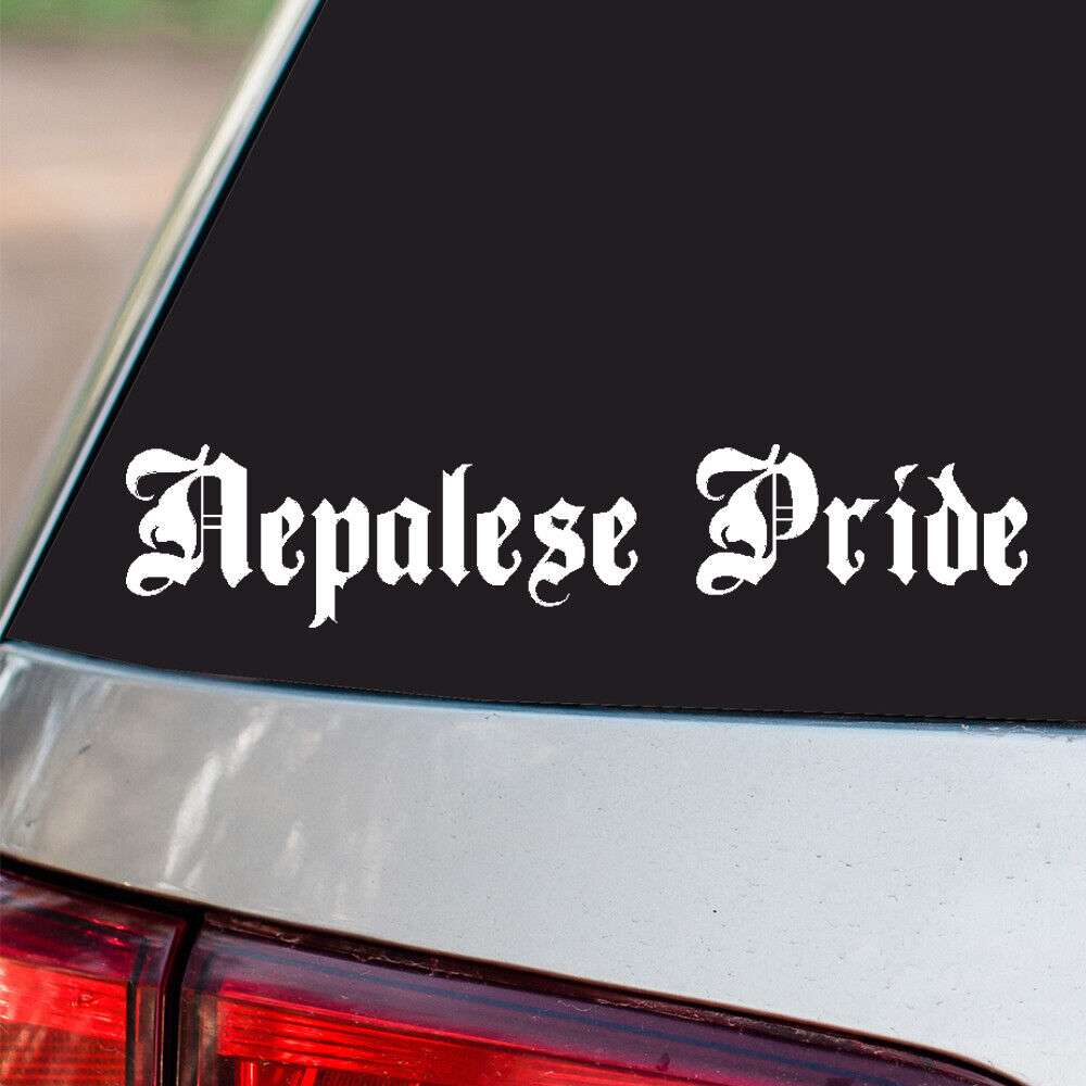 Nepalese Pride Vinyl Sticker Country Pride all sizes chrome and regular colors