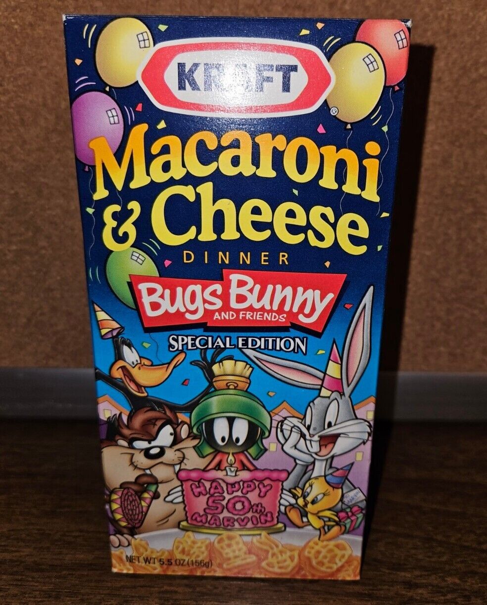 Vintage Kraft Macaroni & Cheese Bugs Bunny - Marvin 50th SEALED - Looney Tunes
