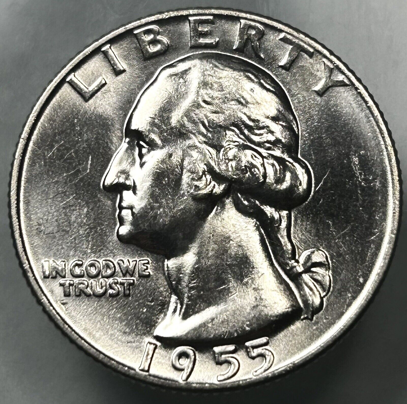1955-D Washington Silver Quarter BU++ Brilliant Uncirculated Better Date US Coin