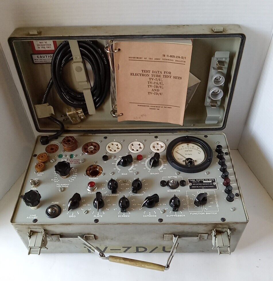Hickok Military TV7D/U  Tube  Tester. Tested Read Below.