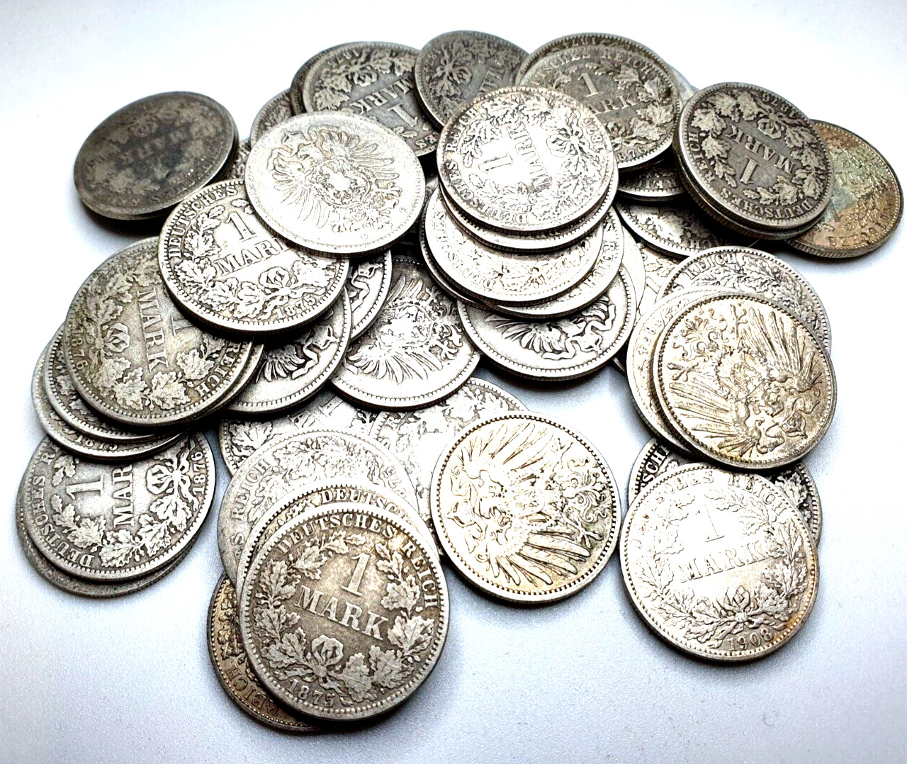 Germany - Empire 1 Mark Lot of 1 Random Old 1873-1916 Silver Ag coin Investment
