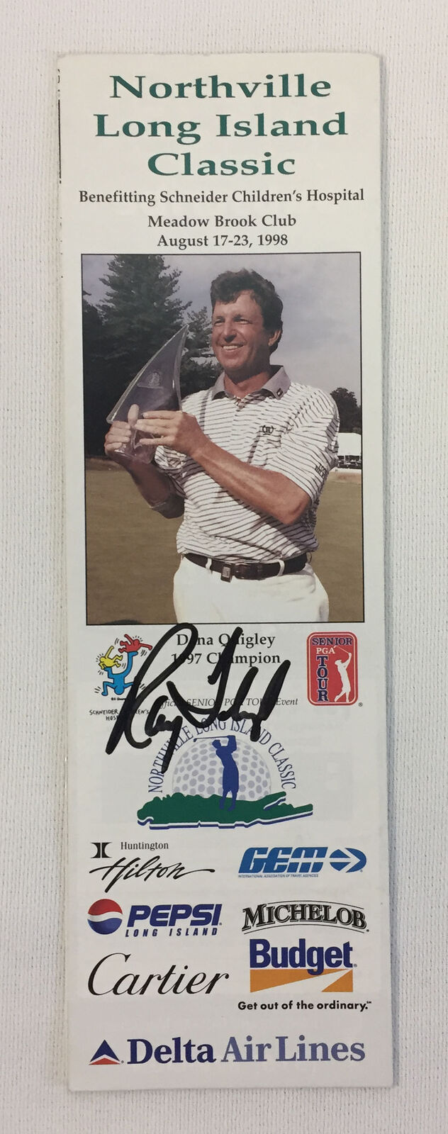 1998 Northville Long Island Classic golf brochure ~ AUTOGRAPHED by Ray Floyd