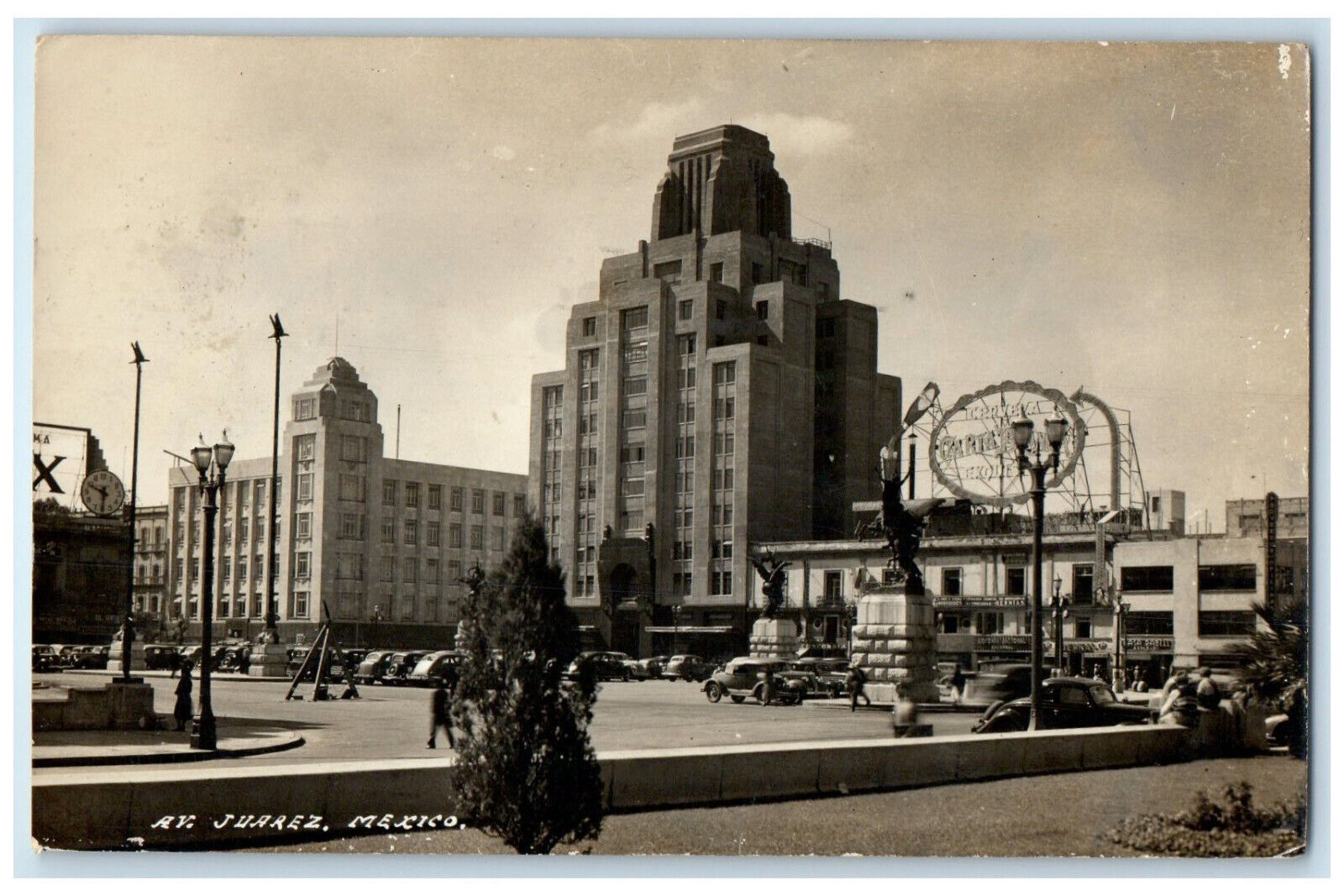 1939 Park View Buildings in Juarez Avenue Mexico City Mexico RPPC Photo Postcard