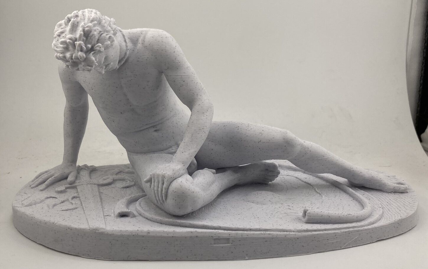 GREEK SCULPTURE DYING GAUL 9.8 INCH/250 MM IN WIDTH, MUSEUM REPRODUCTION